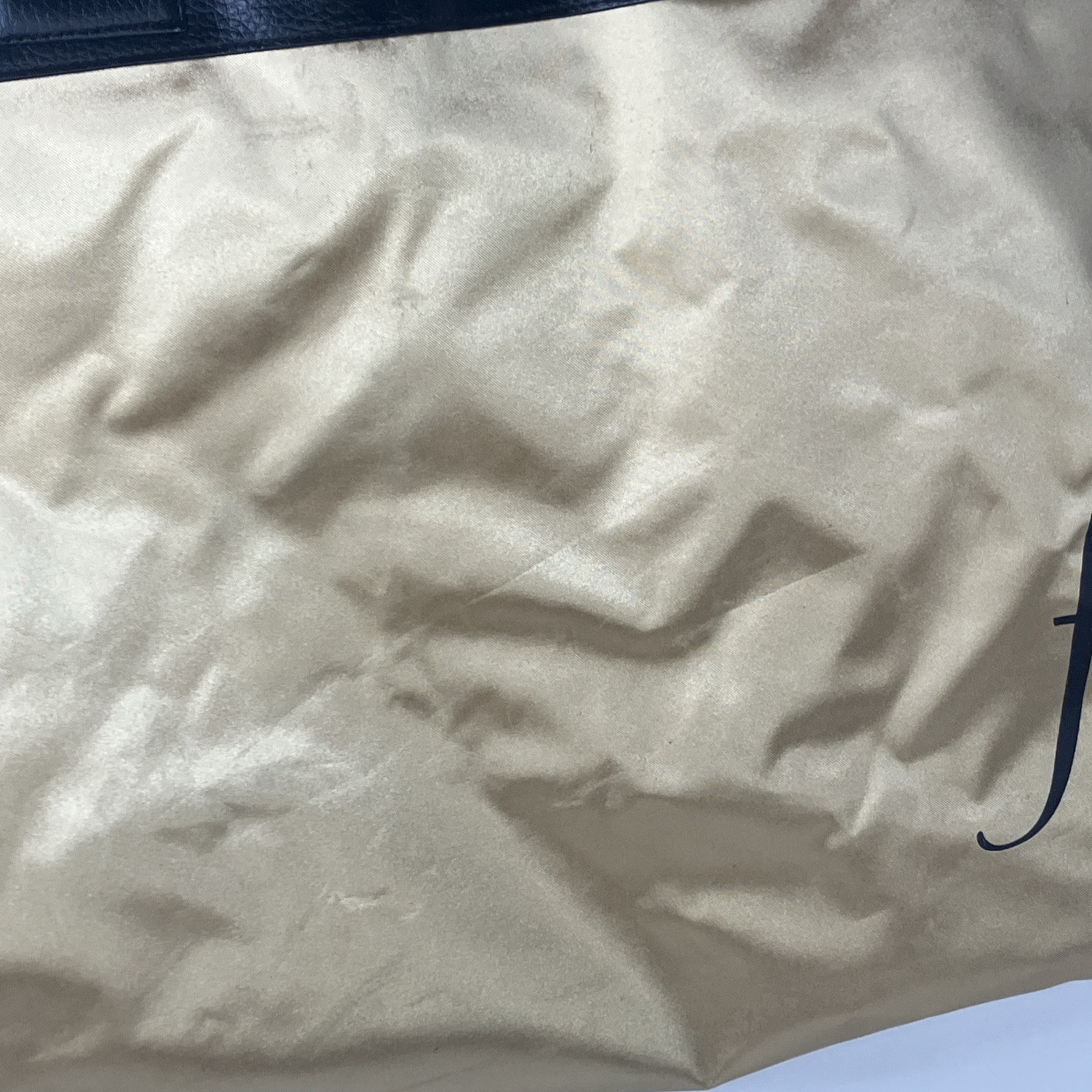 Frederick’s of Hollywood Gold Satin w/Emblem and Leopard Print Canvas Vegan Tote