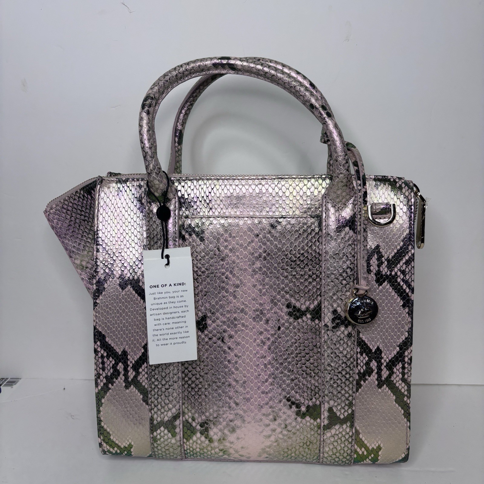 Brahmin Small Caroline Blush Belladonna Satchel Bag Brand New W/Tags