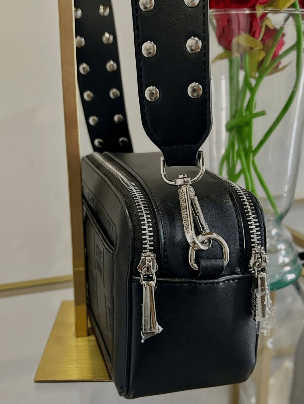 Steve Madden Embossed Studded Crossbody Handbag