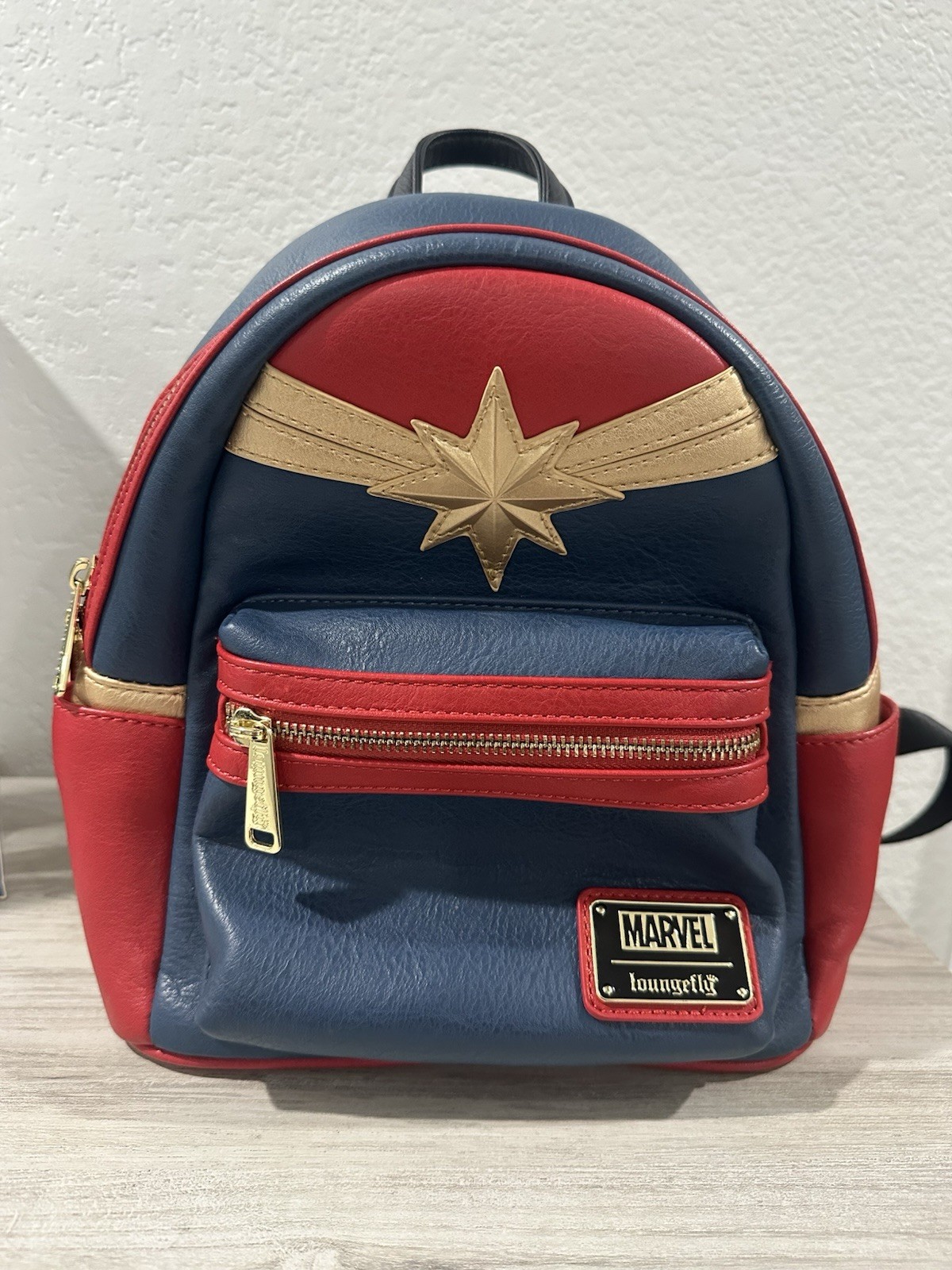 Loungefly Wonder woman Mini Backpack Red Blue Cosplay Marvel Comics Faux Leather