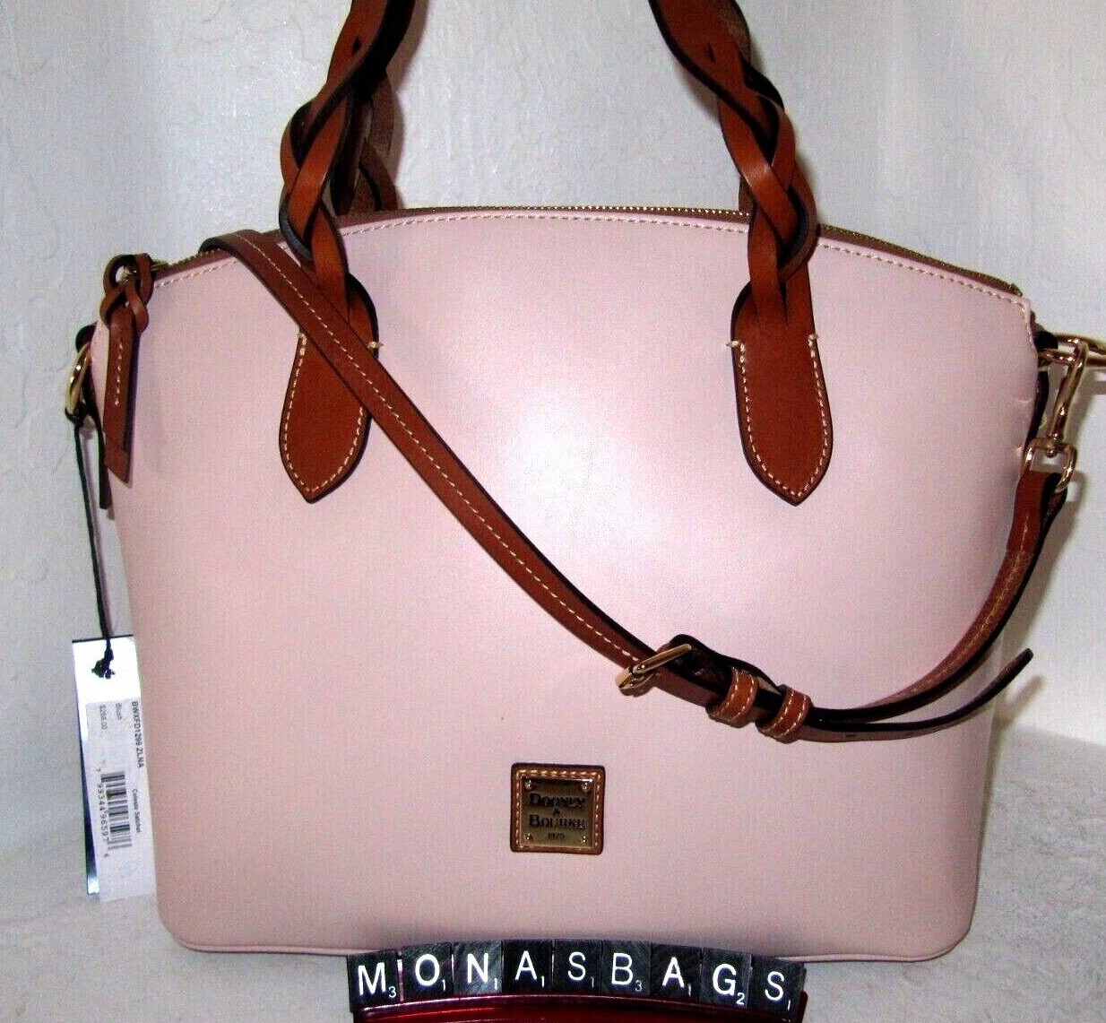 Dooney & Bourke New Celeste Satchel Blush Light Pink Wexford Leather NWT $288