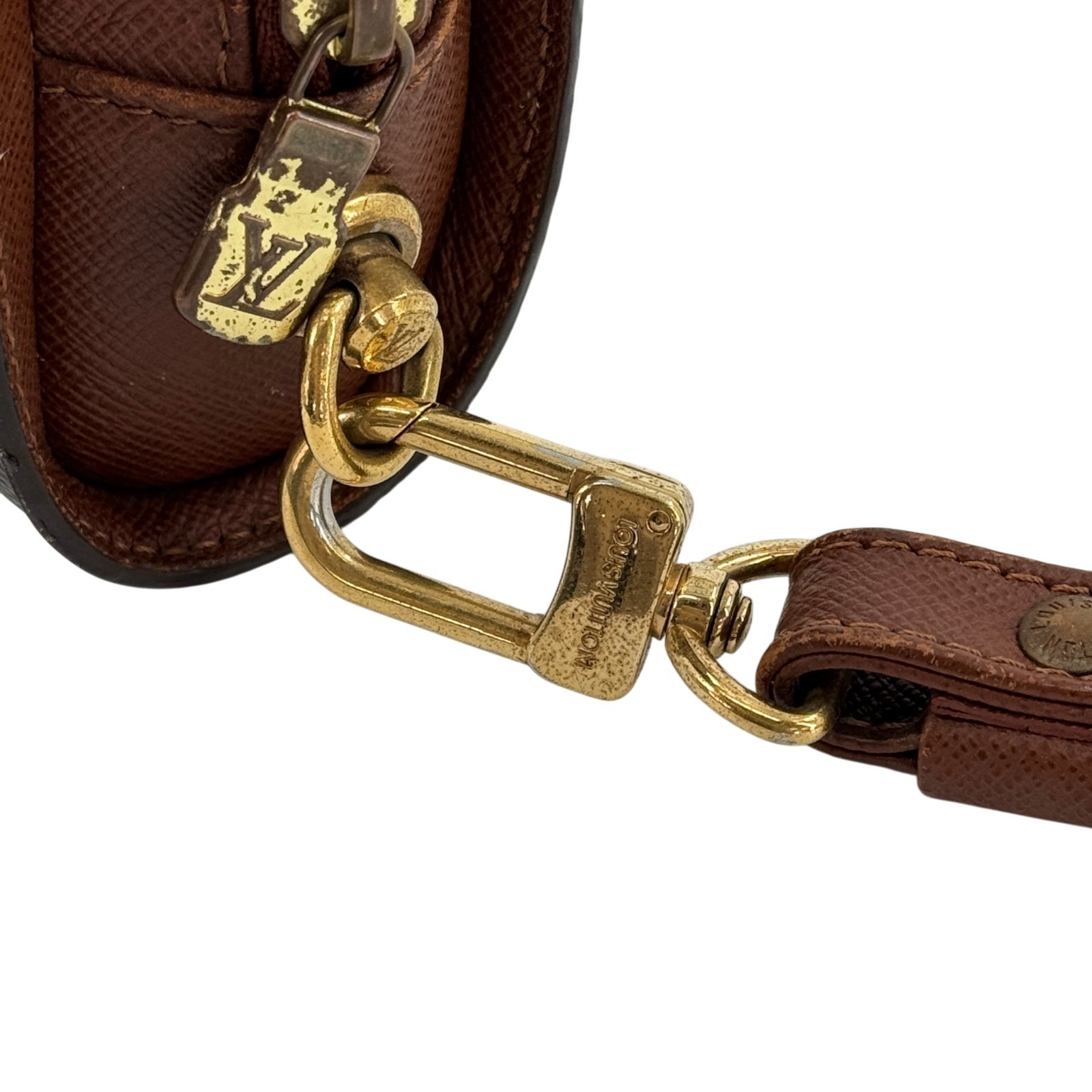 LOUIS VUITTON Orsay Monogram Canvas Brown Zip Wrist Clutch Bag M51790