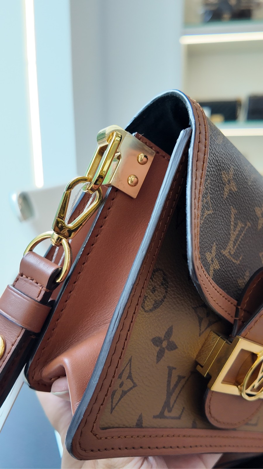 Louis Vuitton Dauphine Small Brown Monogram Crossbody&Shoulder Bag Duty Paid