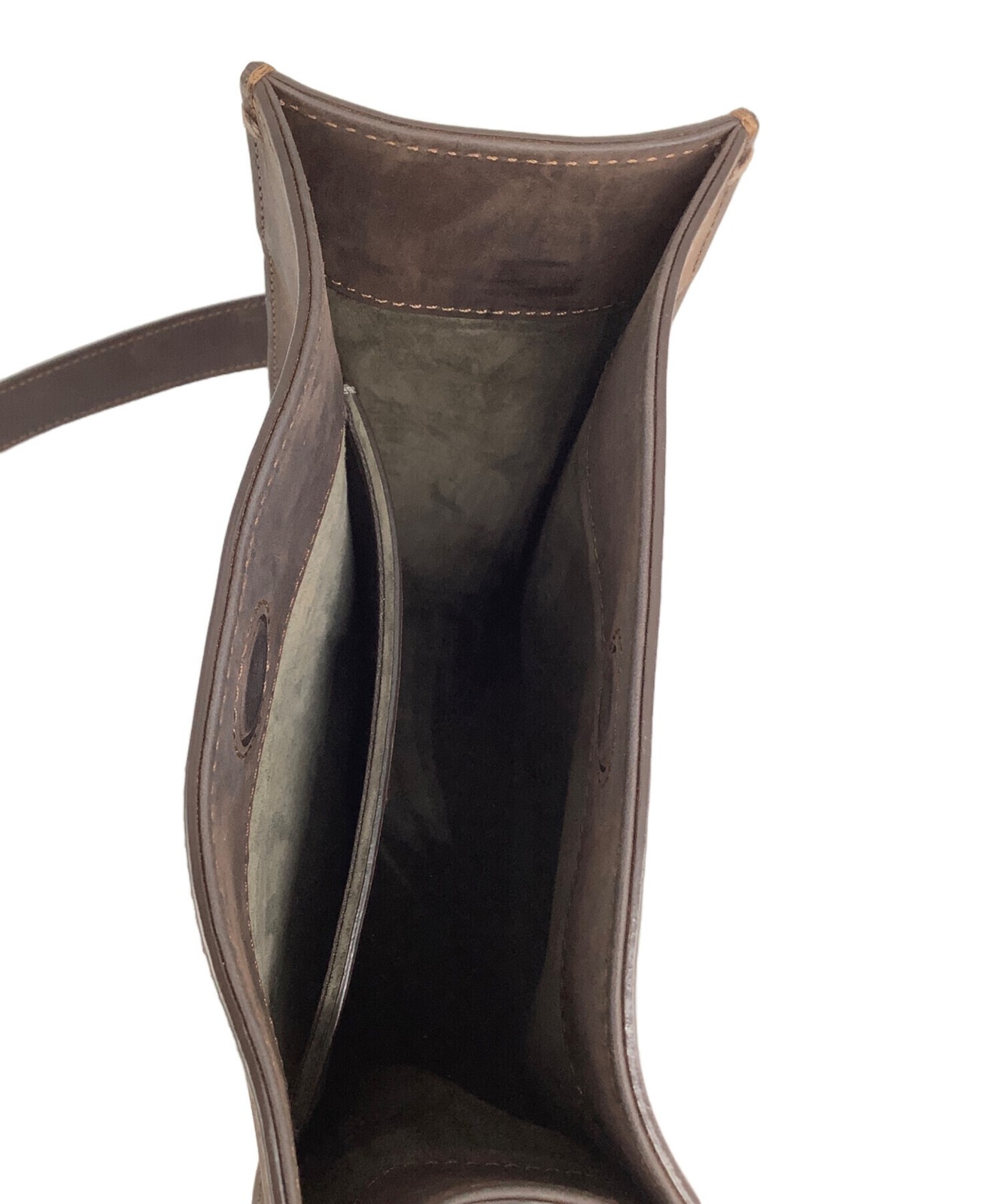 TSUCHIYA KABAN Shoulder Bag Leather Brown Authentic From Japan