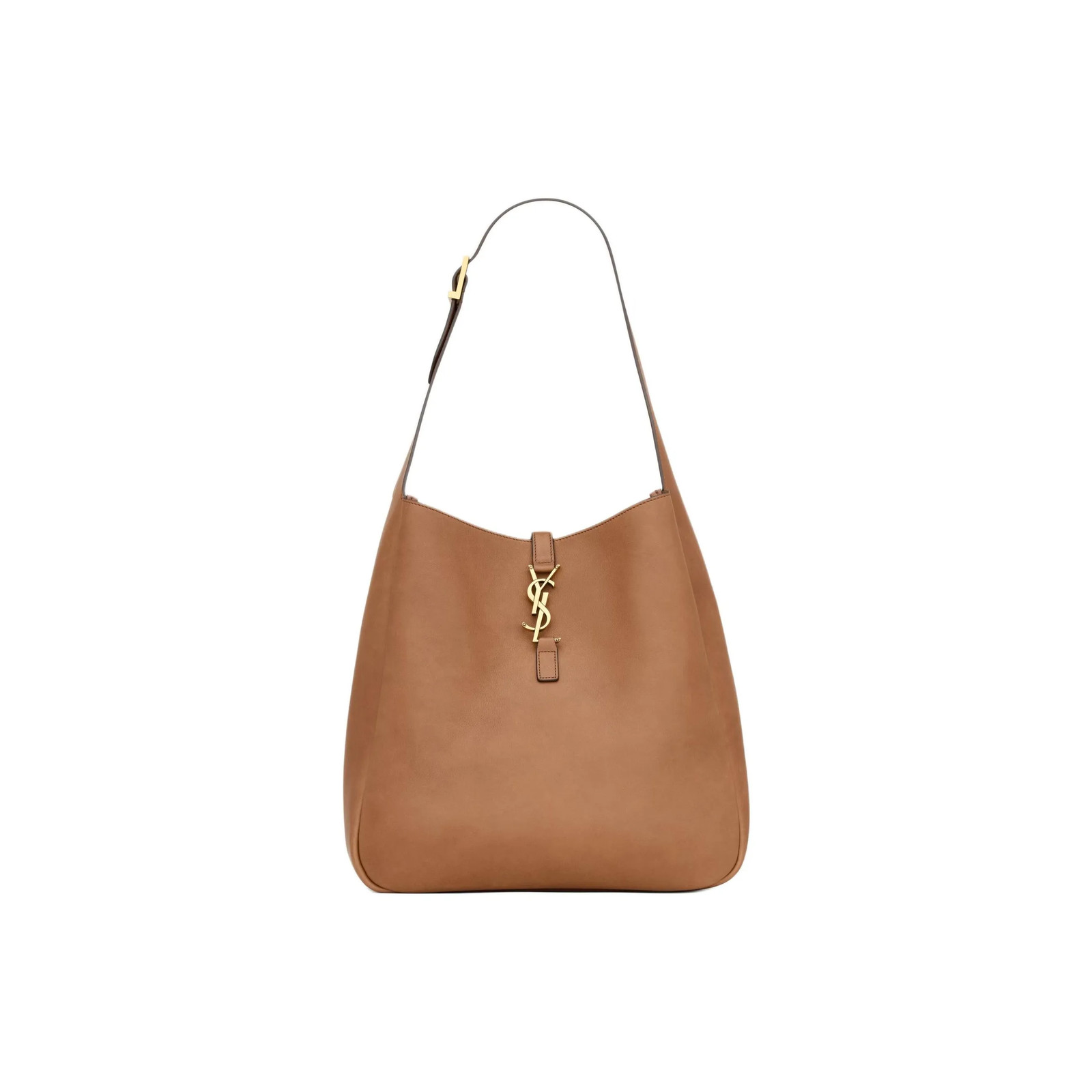 SAINT LAURENT 5A7 Leather Shoulder Bag Large Women’s Brown 11.0*4.3*11.8 in