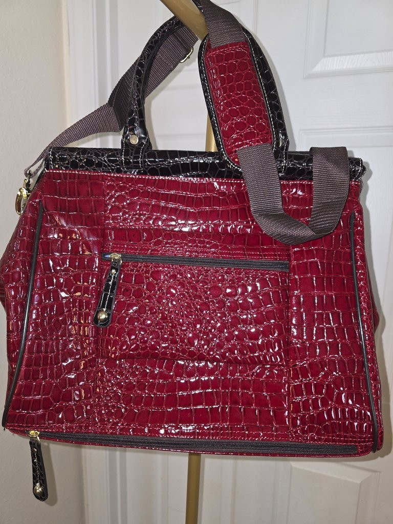 Samantha Brown Crocodile Embossed Travel Bag NWOT