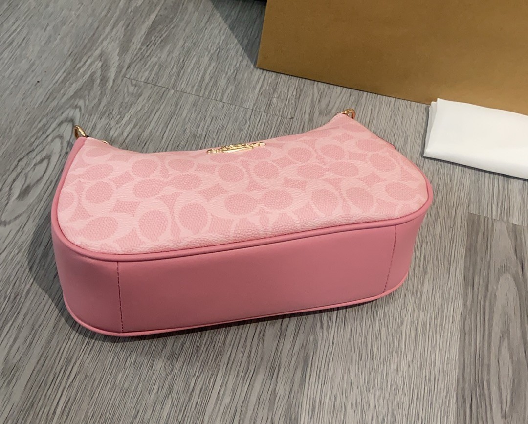 Coach Teri Shoulder Bag In Signature Canvas CV933 Dusty Pink