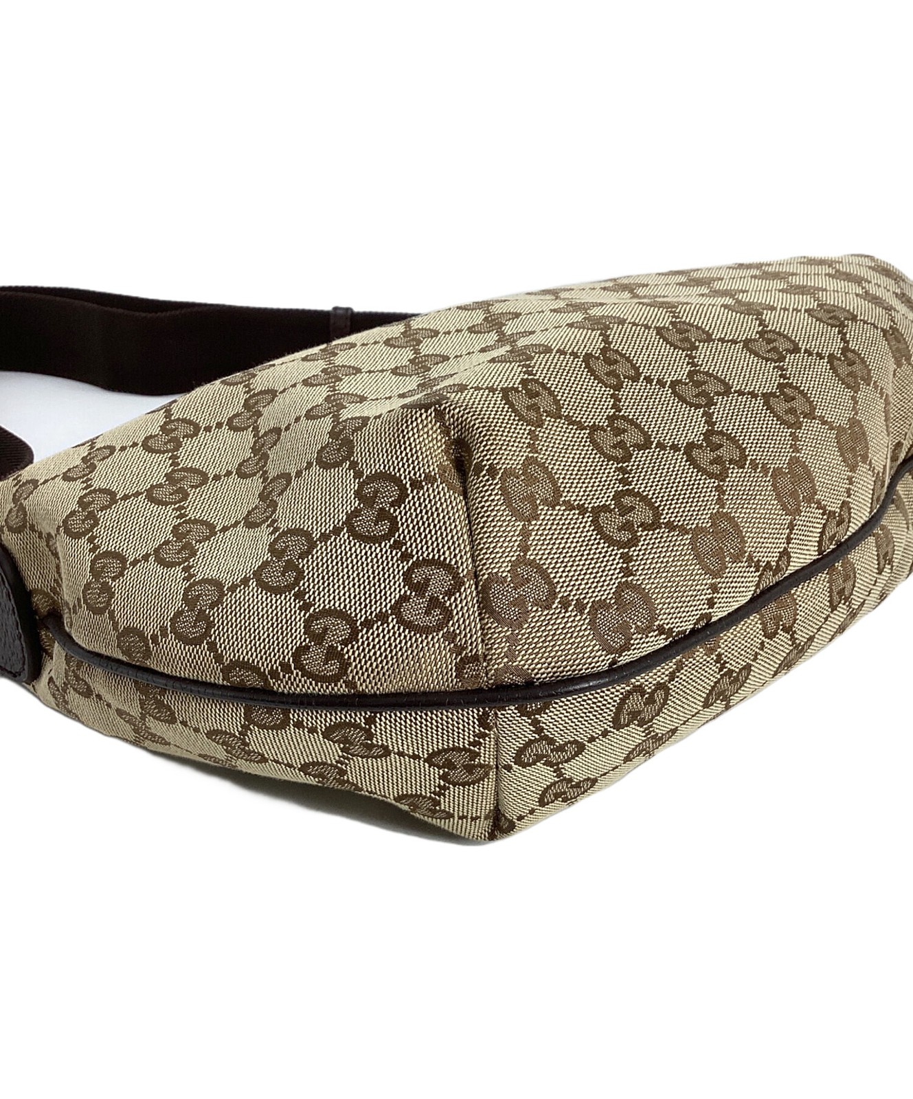 Gucci GG 181092 Canvas Beige Shoulder Bag #TFB3353