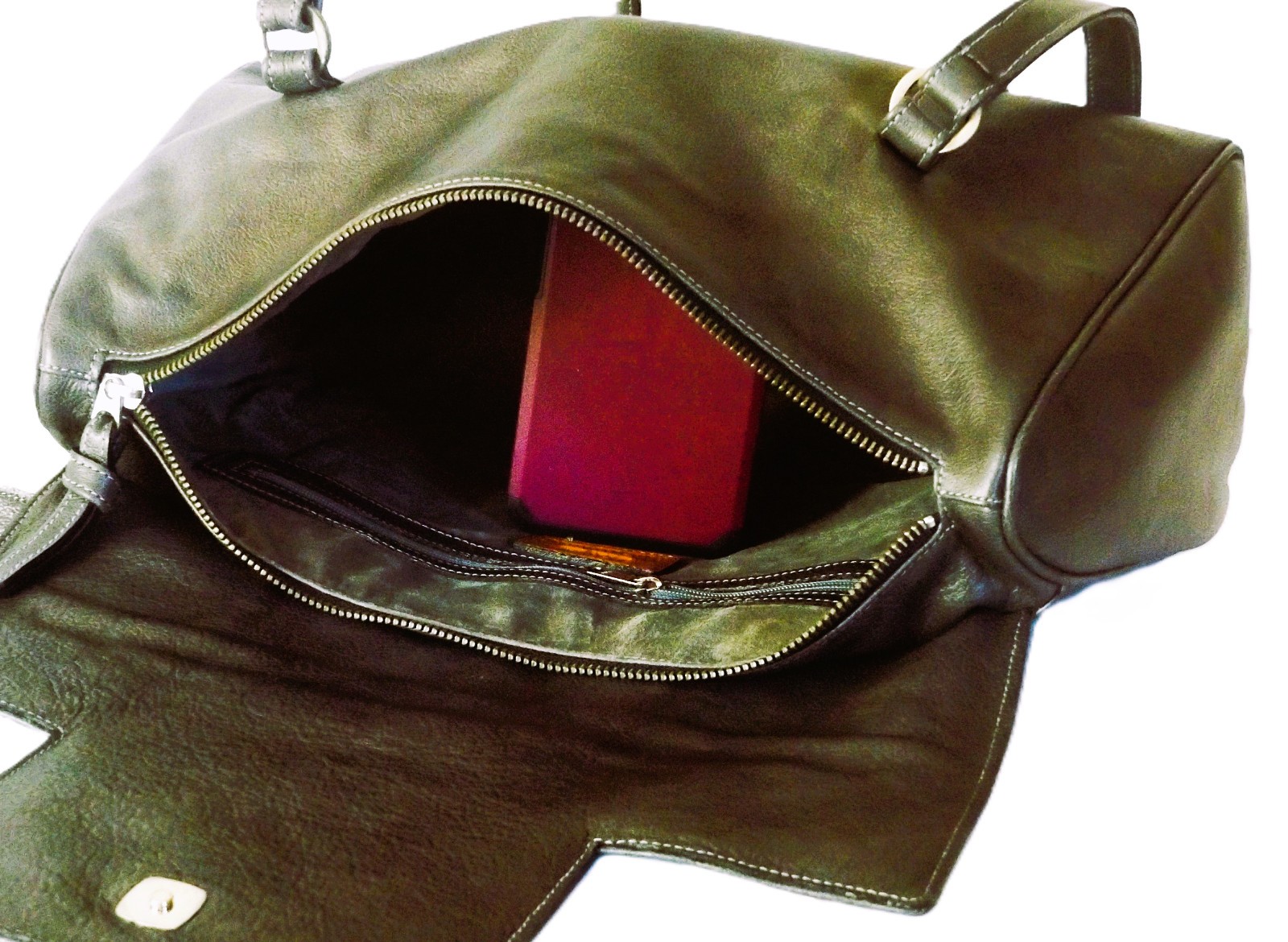 DESIGNER HANDBAG DUFFLE WOVEN PEARL DARK GRAY COWHIDE PIG SUEDE LINING UNIQUE!