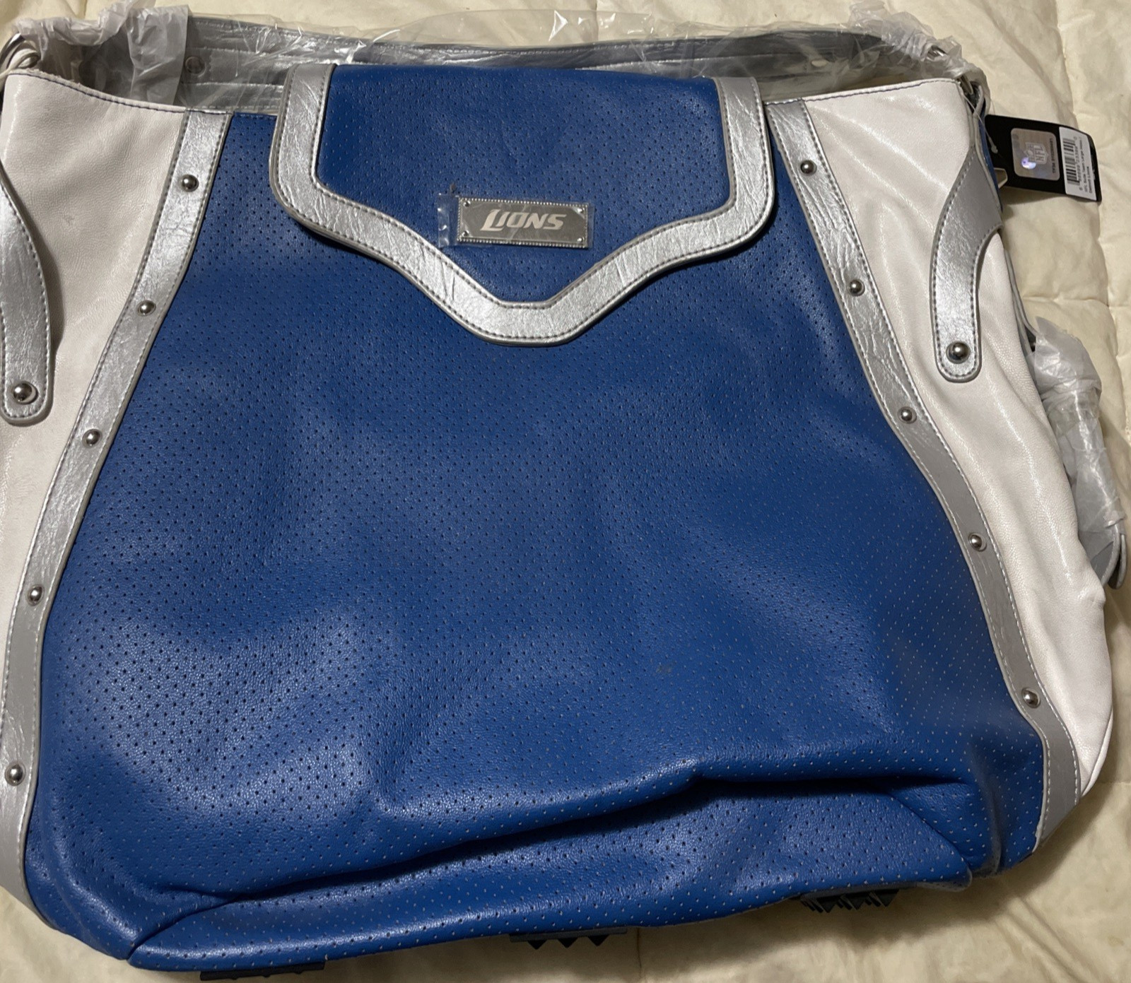 Licensed NFL DETROIT LIONS Suite Team Hobo Satchel Bag 18x14x4 Little Earth