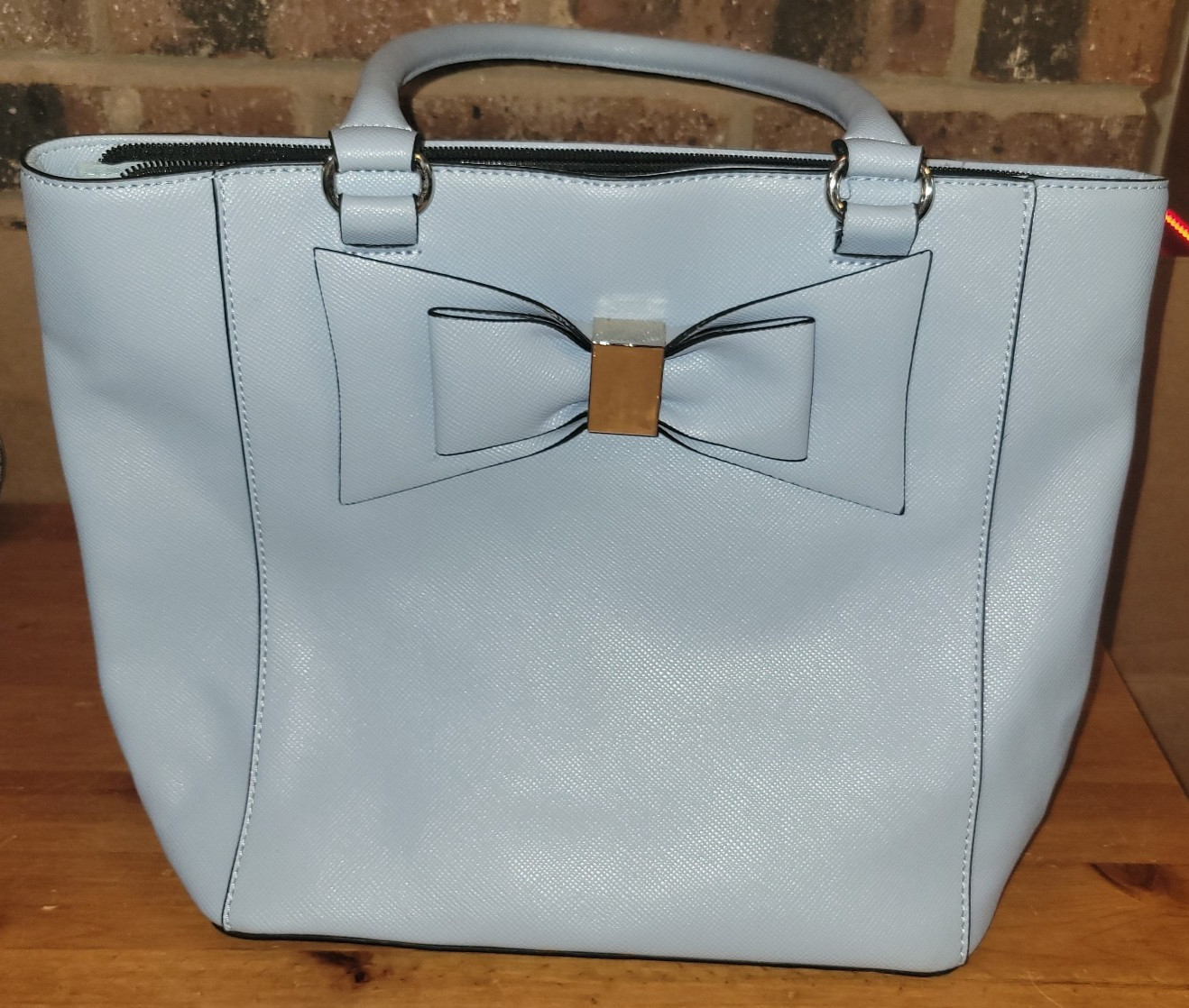 Apt. 9 Brooklyn Bow Tote Designer Blue Tote/Purse/Handbag/Satchel