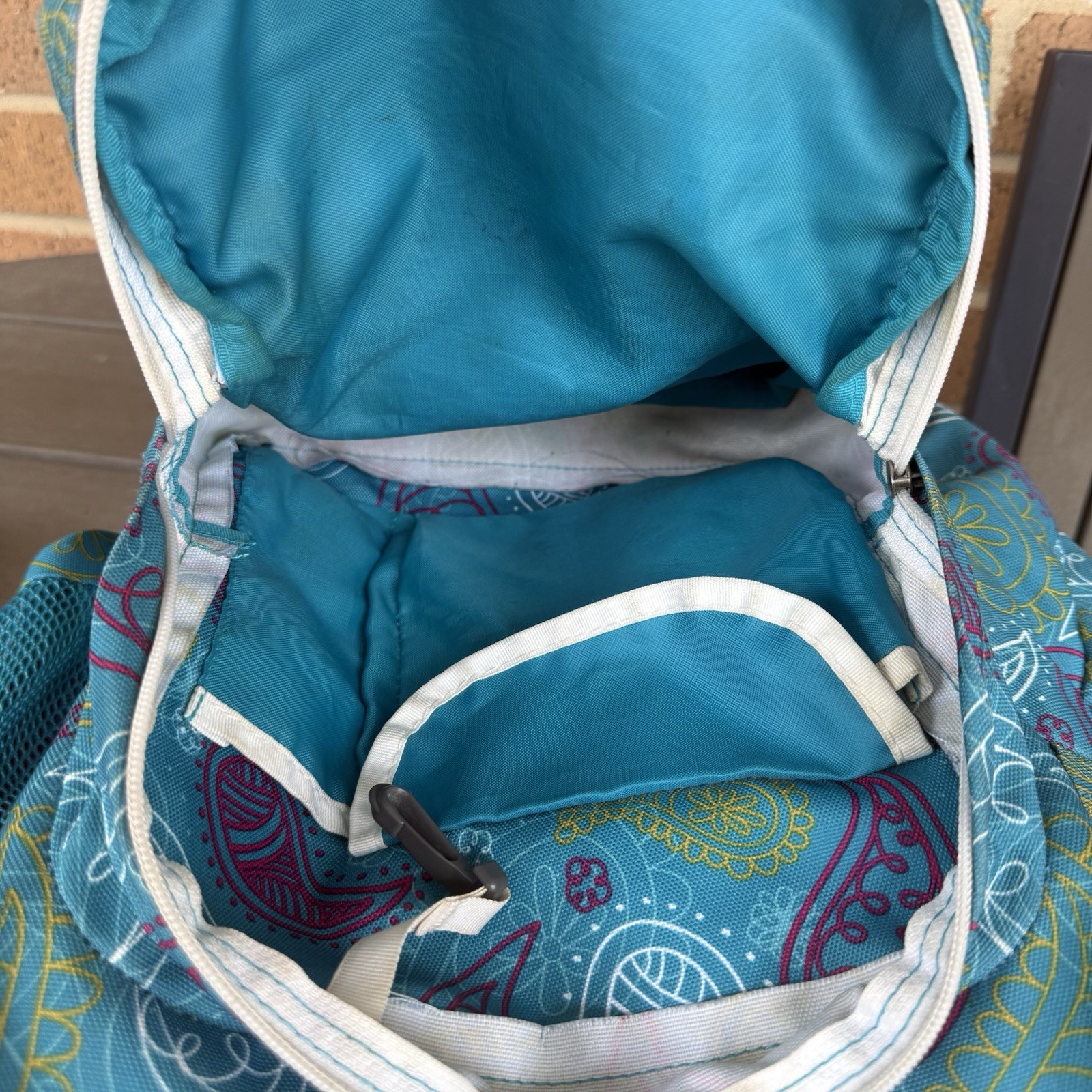 Trans By Jansport Neon Psychedelic Waves Patterned Backpack