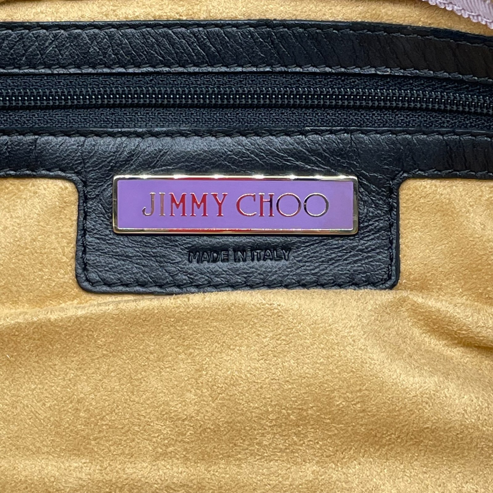 Jimmy Choo Handbag Baguette Shoulder bag Hobo Pony hair Leather Brown Y2K Auth