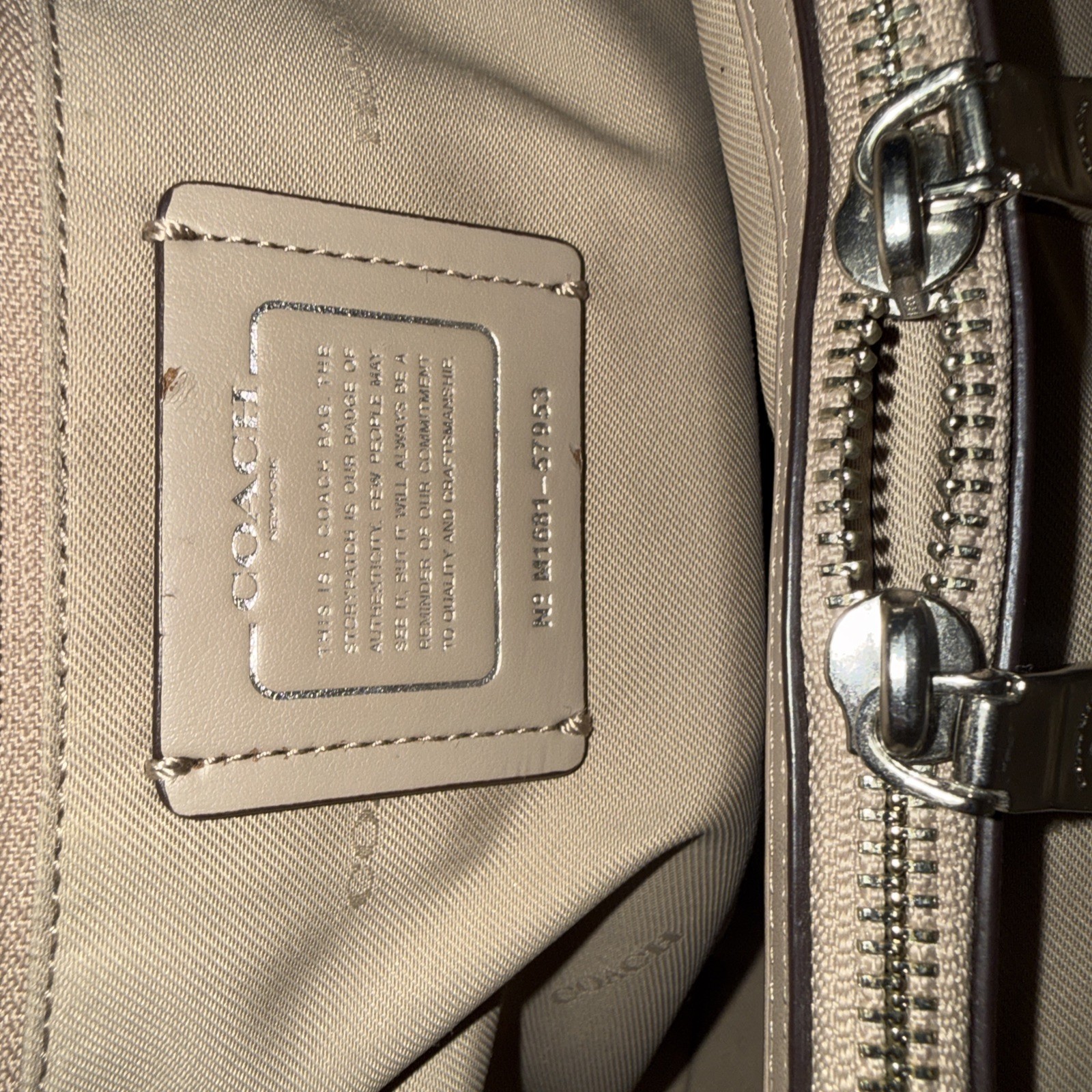 Coach F37575 Mercer 30 In Stone Soft Grain Leather Convertible Satchel