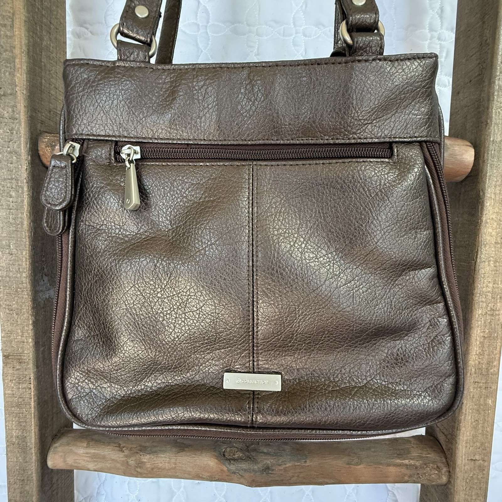 “Collection” brown over the shoulder purse