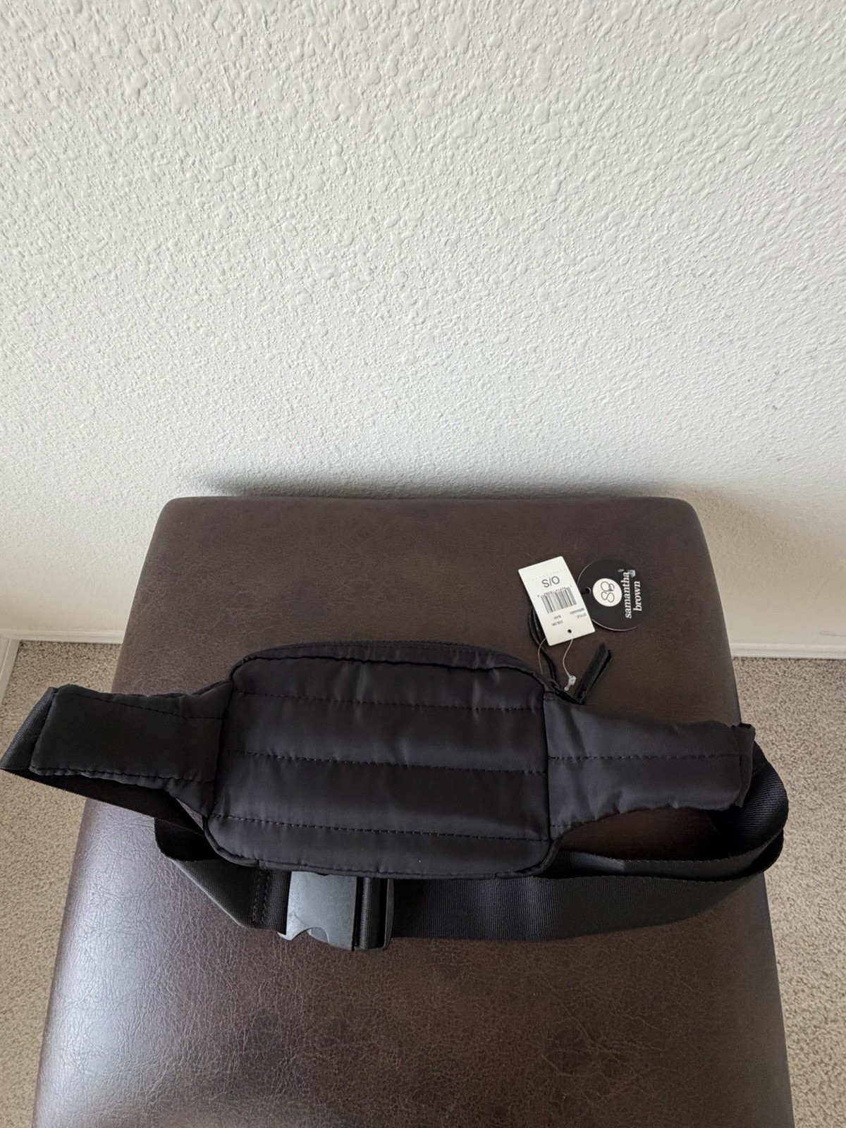 Samantha Brown To-Go Quilted Belt Bag Black NWT