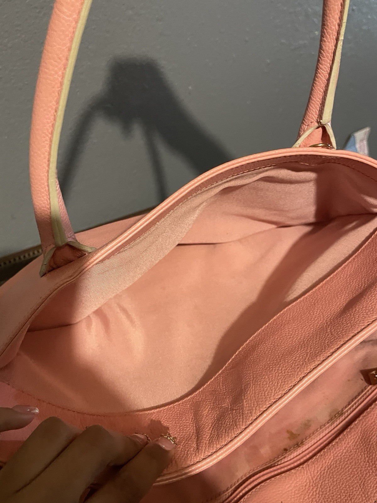 CHANEL Pink Tote Bag Gold Tone CC Logo Snap/Zip Closure Lined Inner Pockets