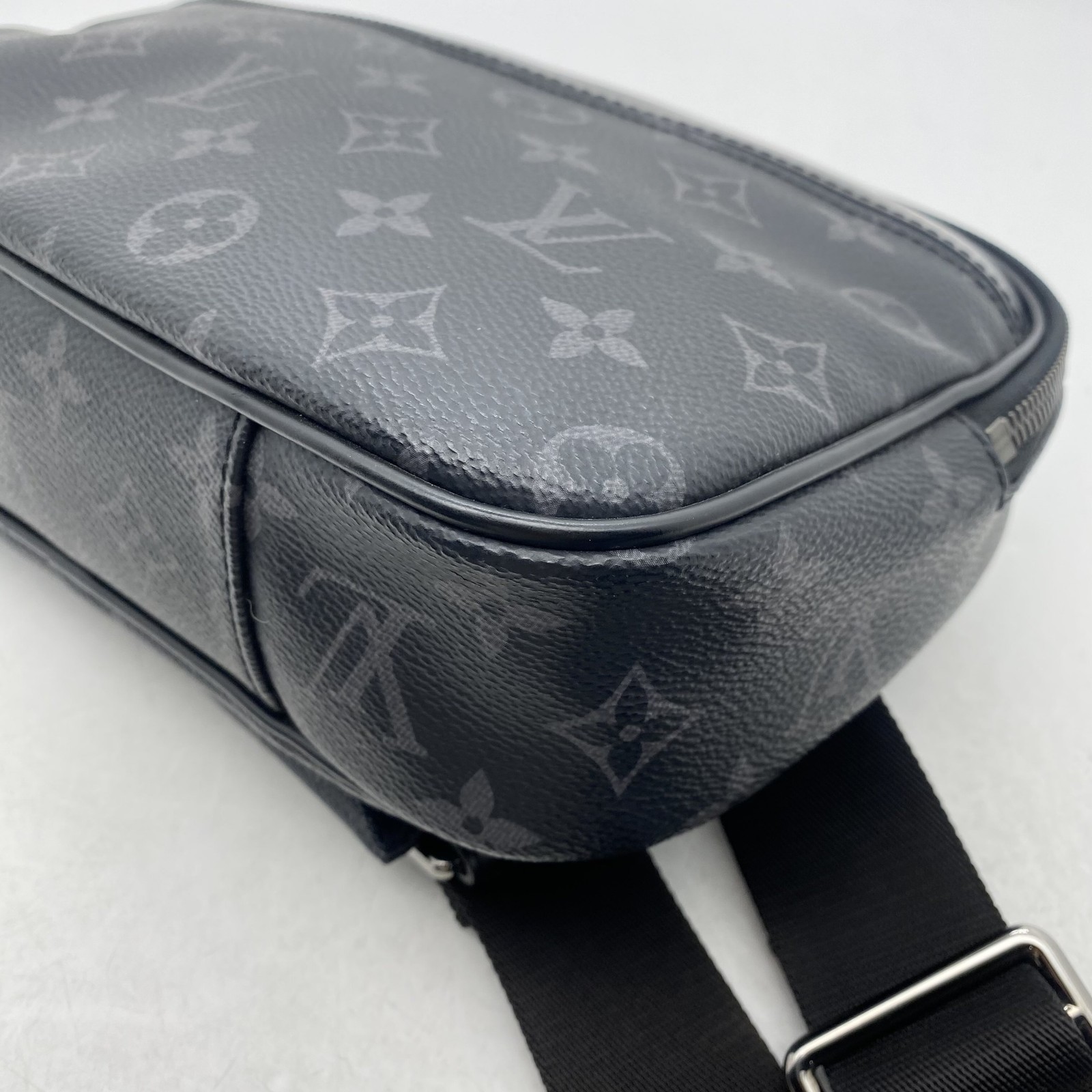 LOUIS VUITTON Black Explorer Monogram Canvas Crossbody Chest Bag