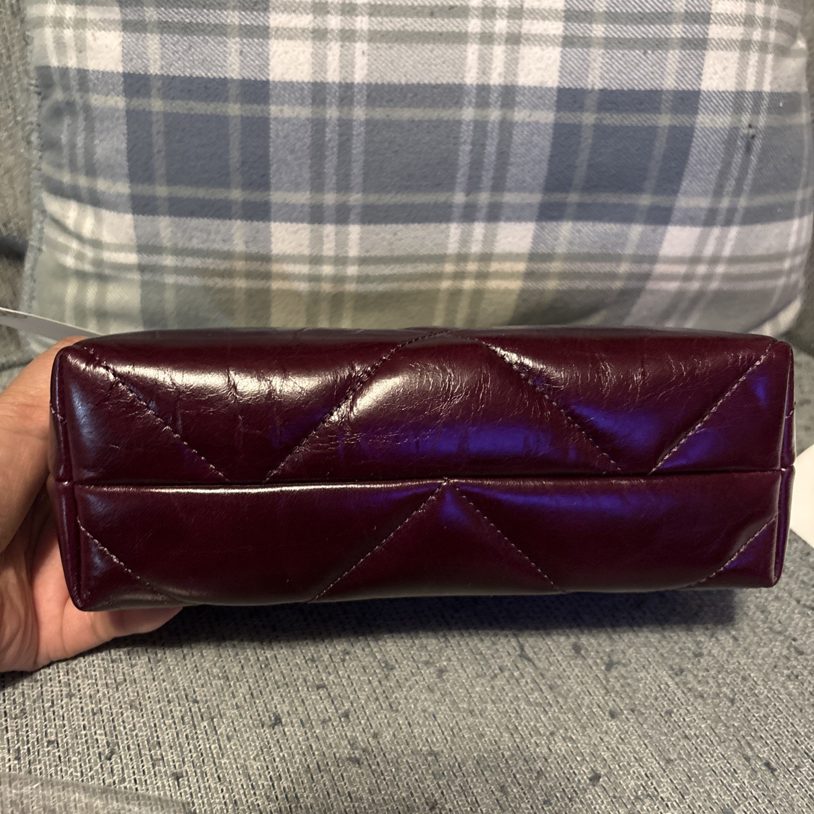 NWT Tory Burch Small Kira Diamond Quilted Convertible Dark Carmine Shoulder Bag