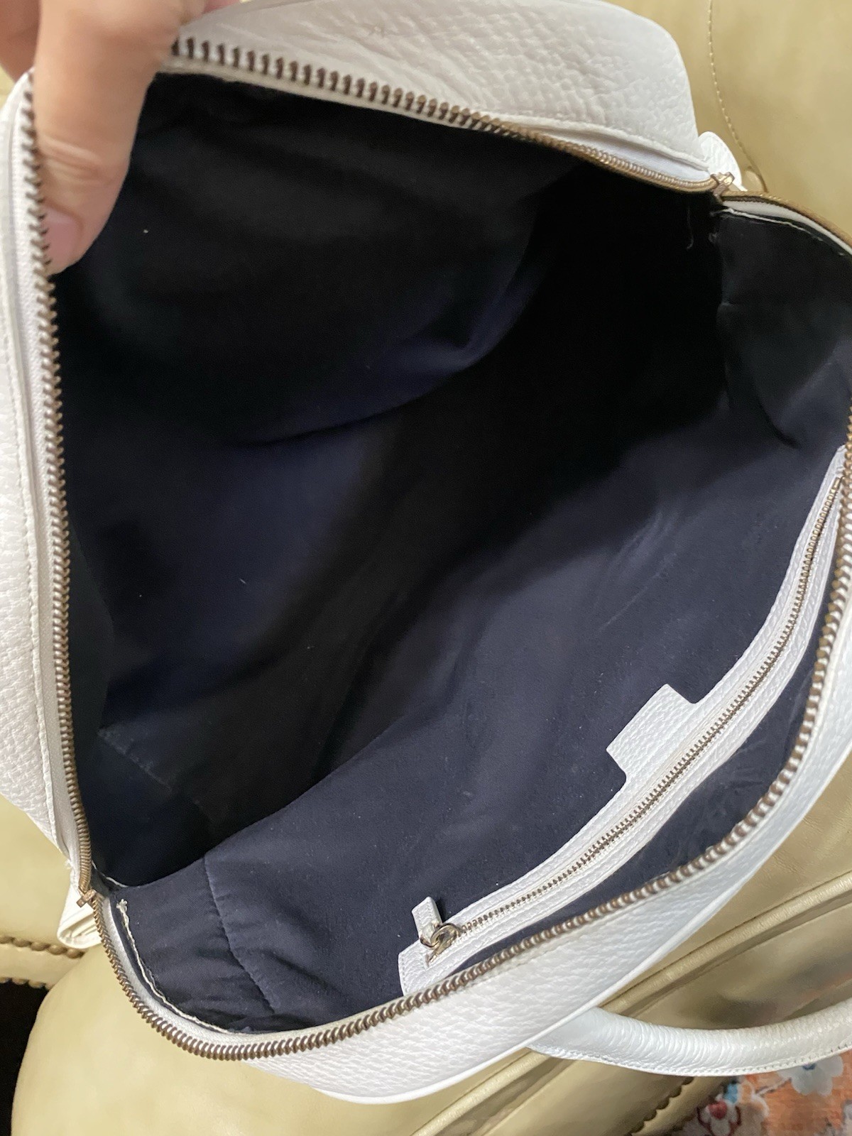 RARE Gucci XL Blondie Travel Bag Dome Satchel Web Stripe Pebble Leather
