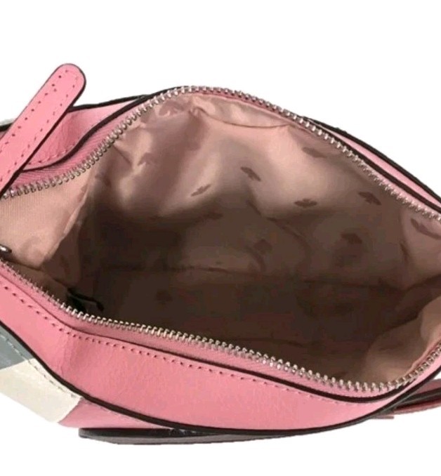 KATE SPADE “LOVE BIRDS” LEATHER CROSSBODY HANDBAG PINK BLUE AND MULTICOLORS New