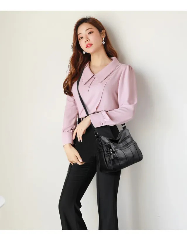 Fashion Soft Leather Crossbody Bags for Women 2026 Casual Female Multi Pocket