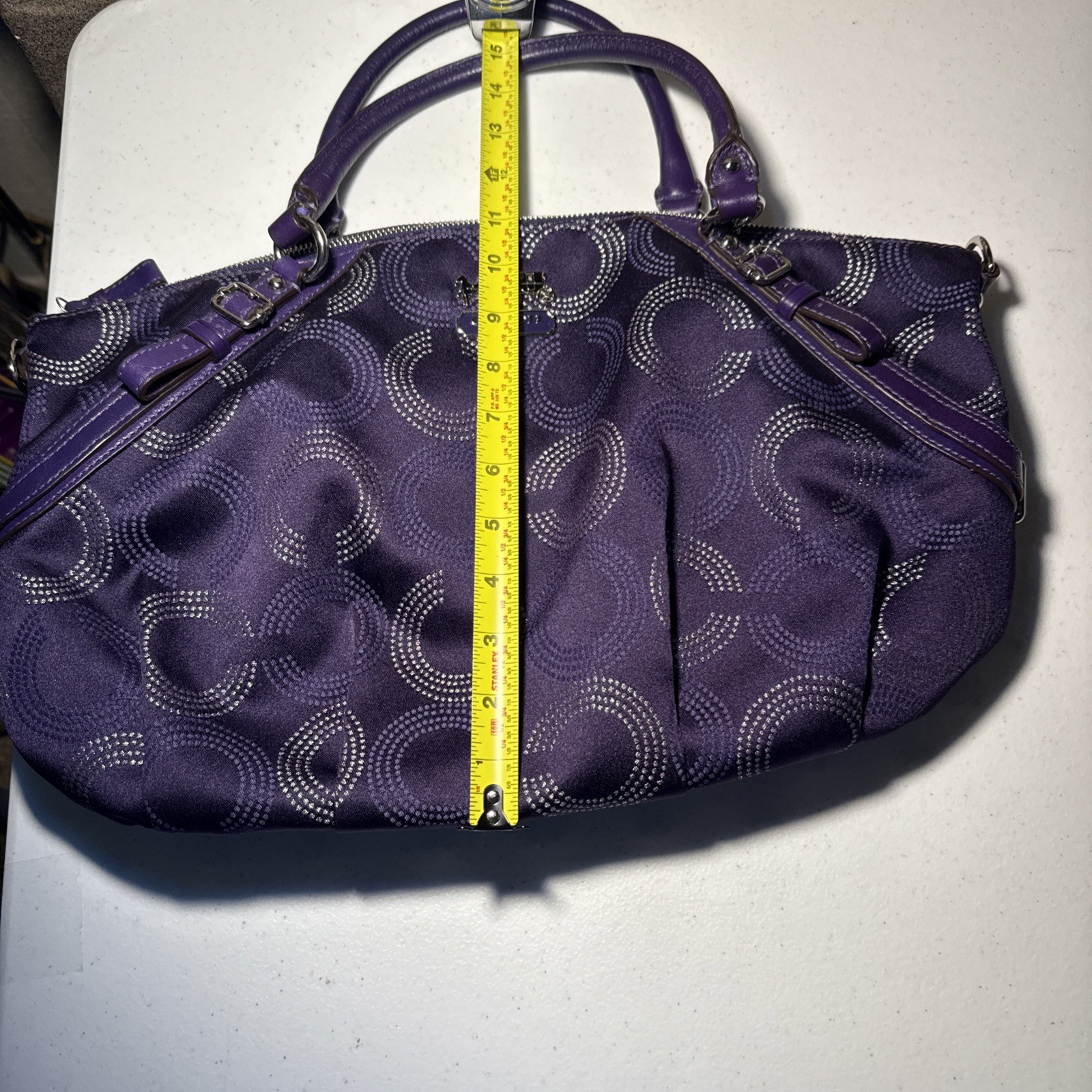 Coach Madison Dotted Op Art Large Sophia Satchel Style