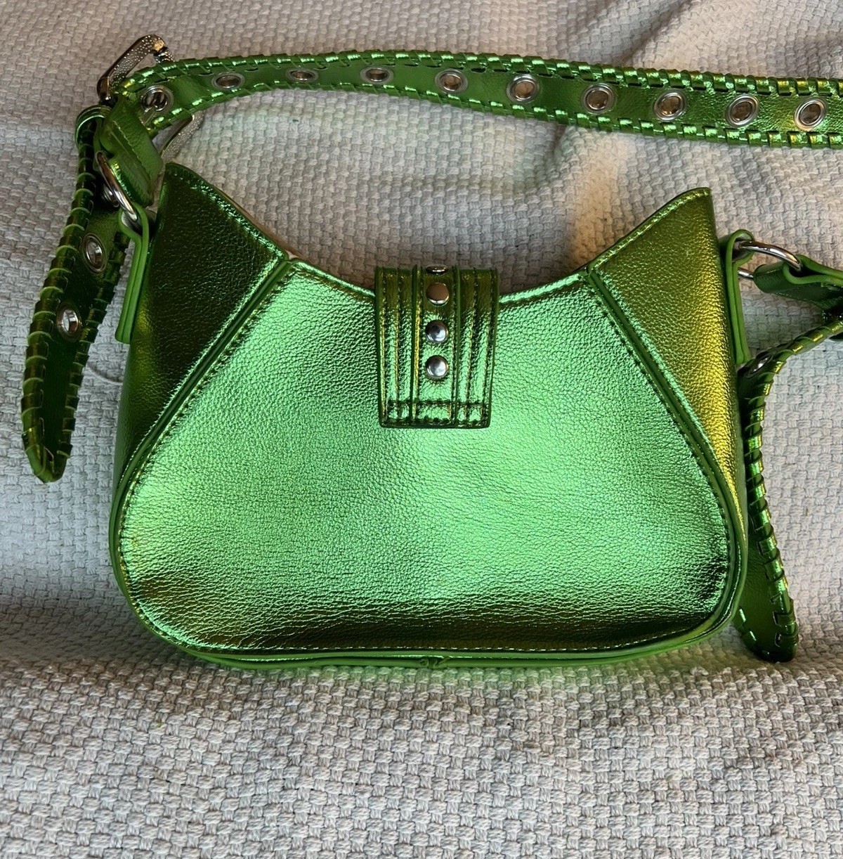 Urban Outfitters Silence + Noise Devon Studded Shoulder Bag Y2K Green Purse
