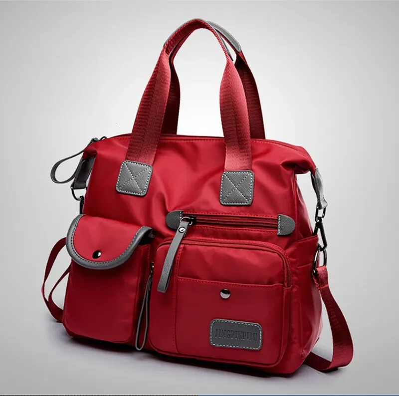 Nylon Women’s Utility Bag Nurse Bag with Lots of Pockets, Lightweight Tote Bag