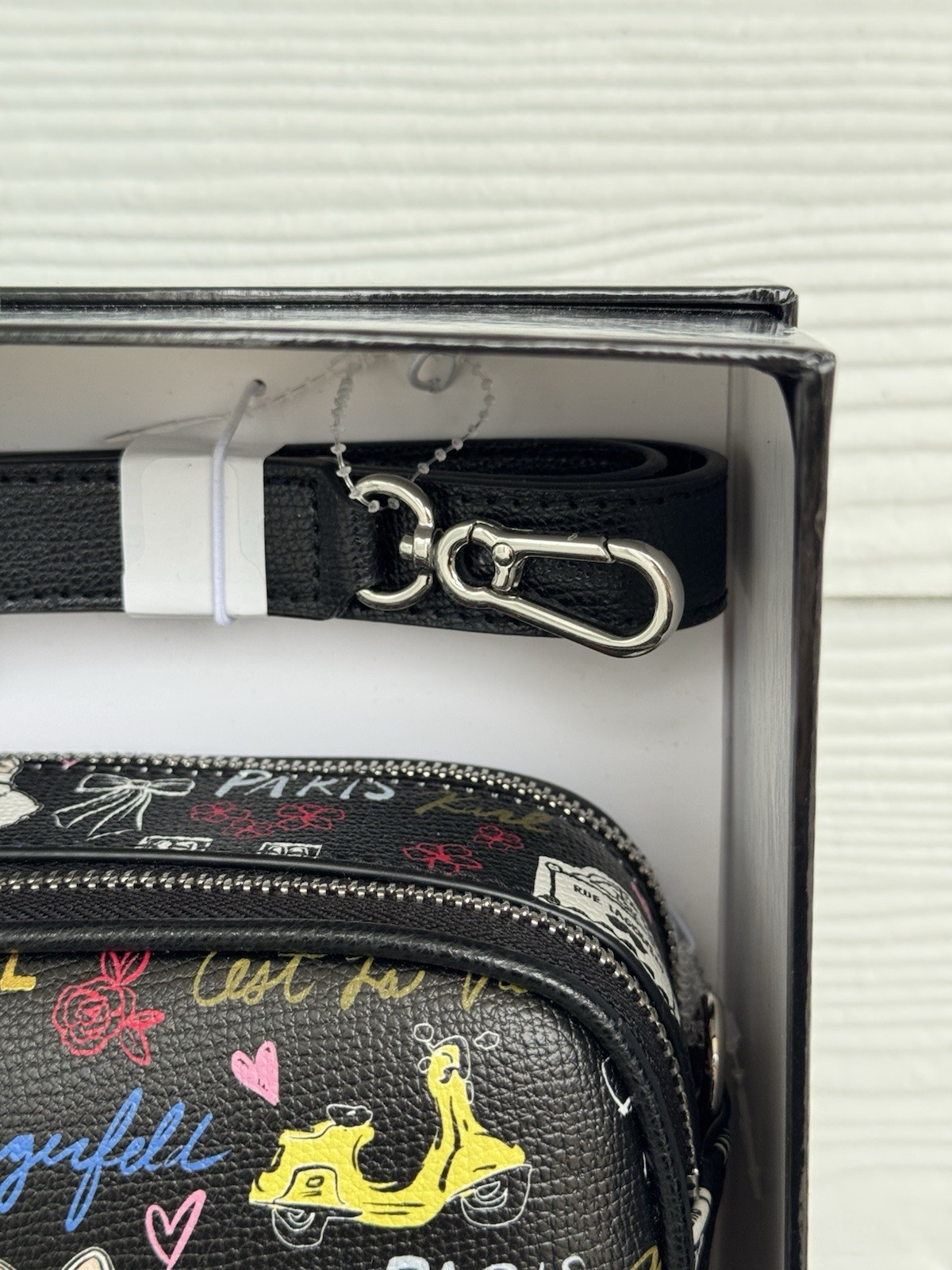 Karl Lagerfeld Paris Maybelle Multi Color Double Zip Camera Bag NIB