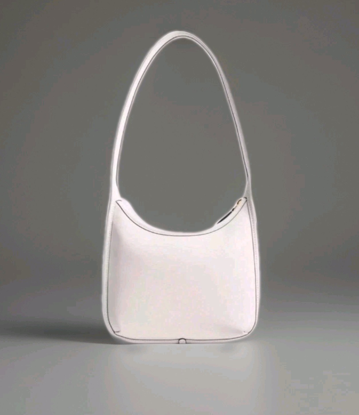 NWT Coach Curve Zip Bag Chalk White Glovetanned Leather Shoulder Bag CAF11 Brass