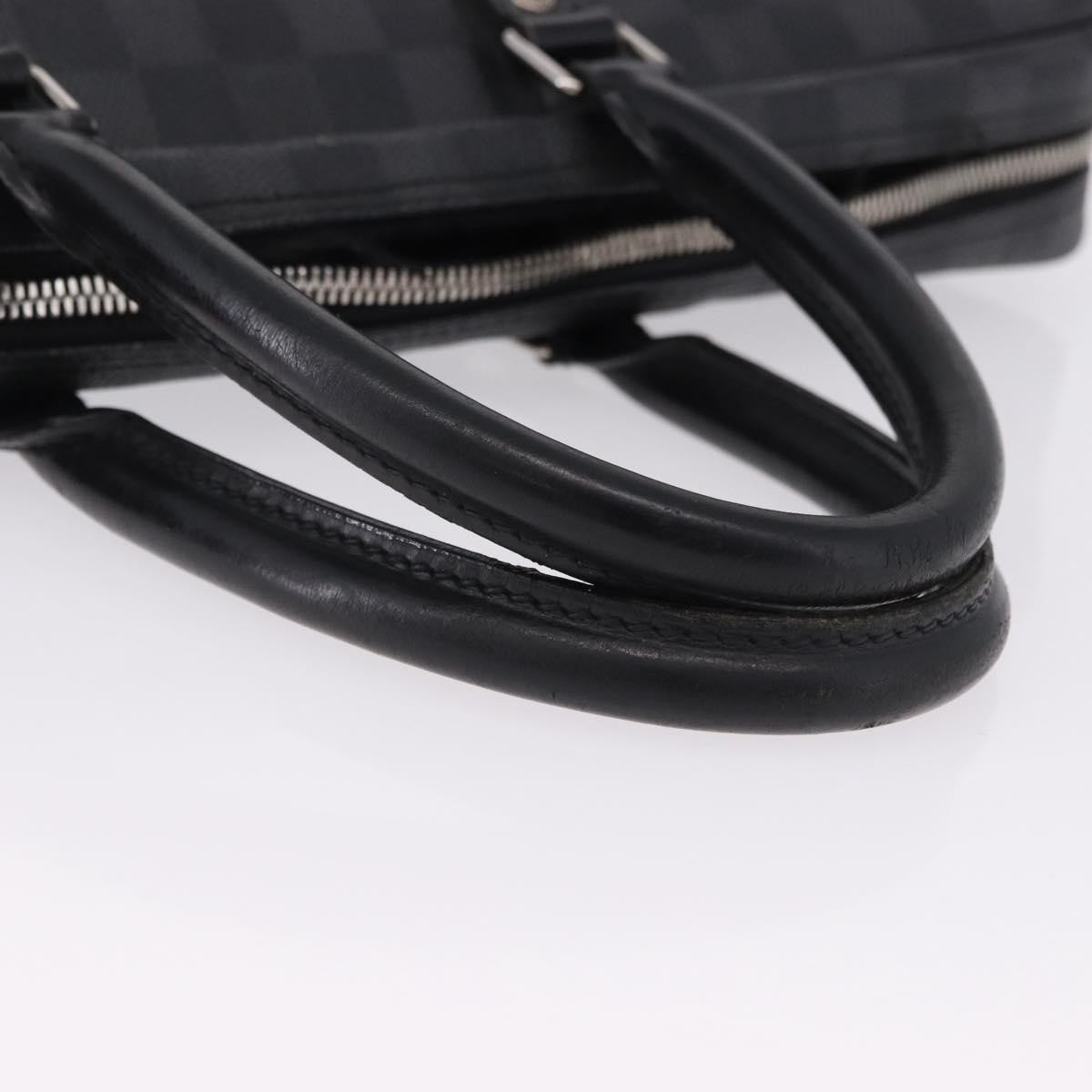LOUIS VUITTON Damier Graphite Porte Documents Voyage Bag N41125 LV Auth bs36510