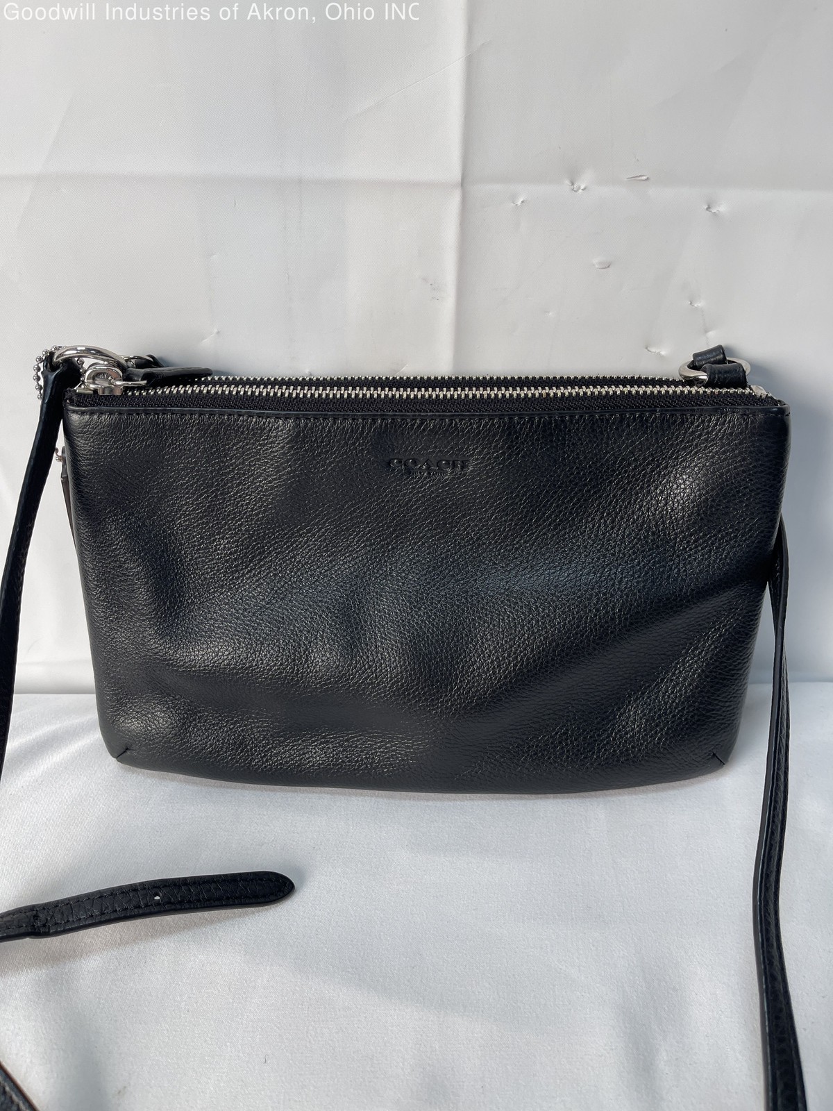 Gently Loved Certified Authentic Black Coach Double Zip Cross Body Handbag