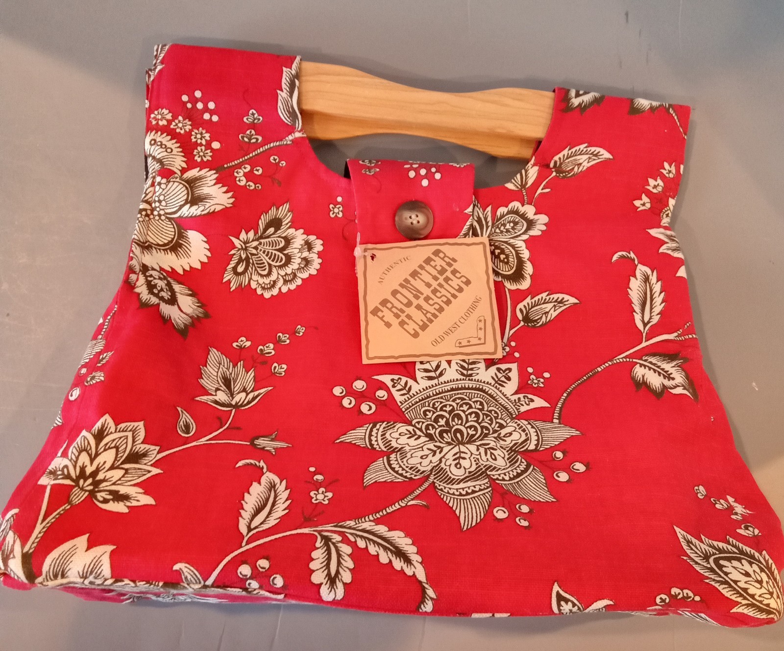 Frontier Classics Wooden Handle Large Bag NWT- Knit Needlepoint Craft Travel Bag