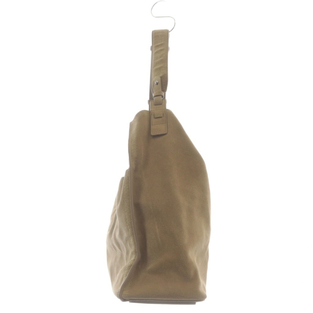 ALLSAINTS Suede Shoulder Bag Beige AB Vintage Leather 22.4in Strap