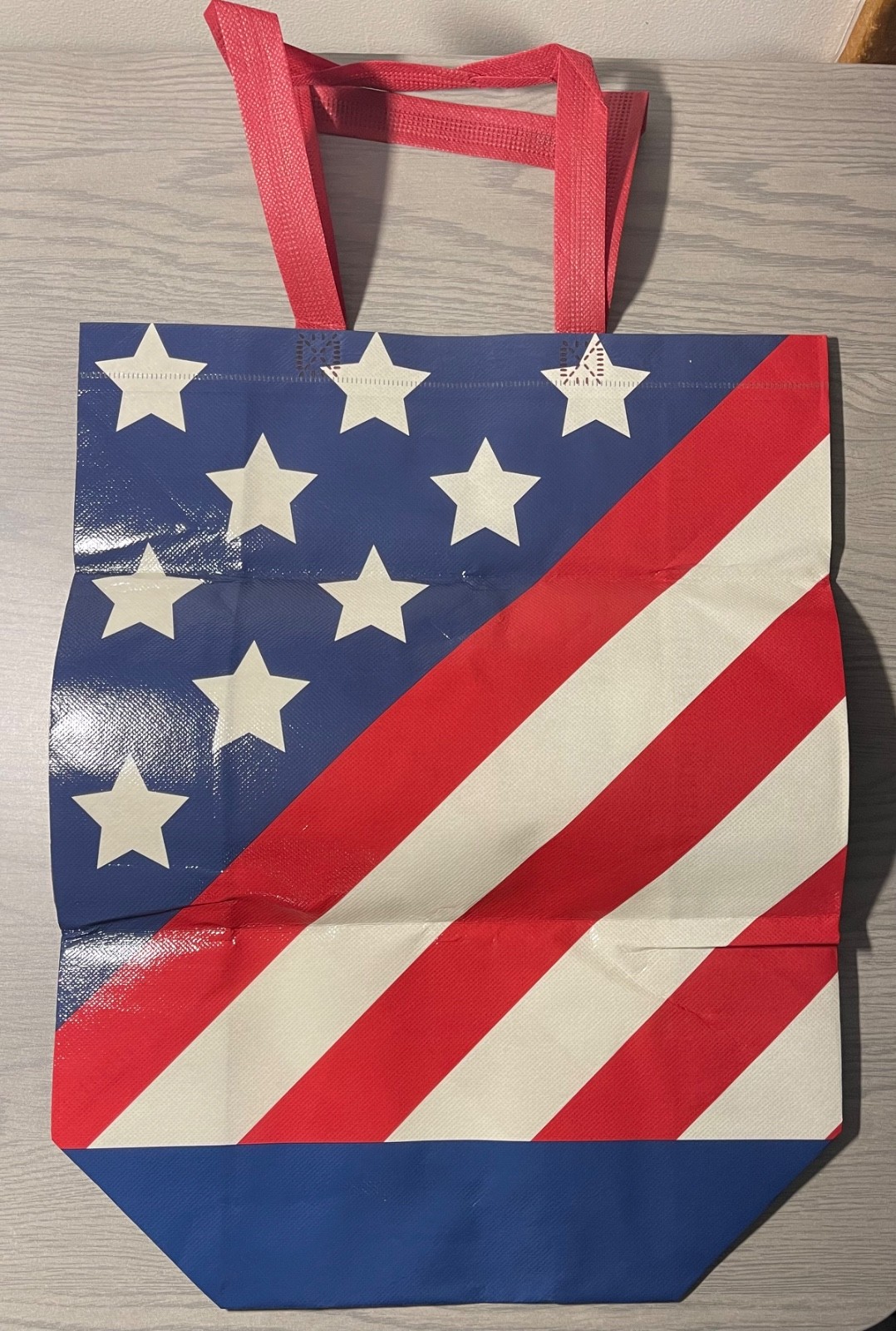 3 Reusable Tote Bags • Unbranded • American Flag • Patriotic • Flowers