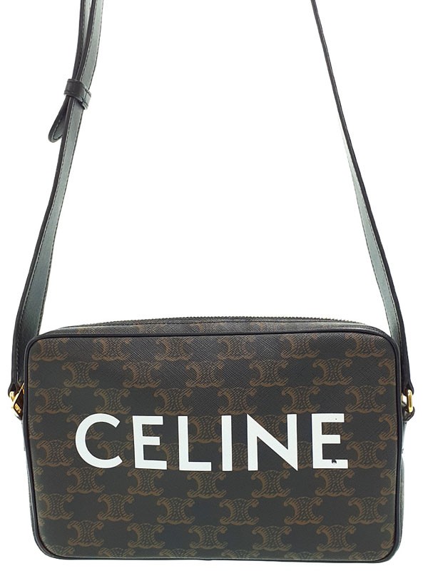 Celine Triomphe Canvas Medium Messenger Bag 194502CIM.38NO Coated Canvas #TB2950