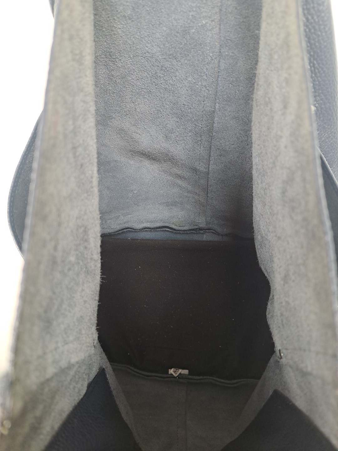 American Eagle Gray Steel Bluish Shopper Tote Bag Handbag Made in ITALY