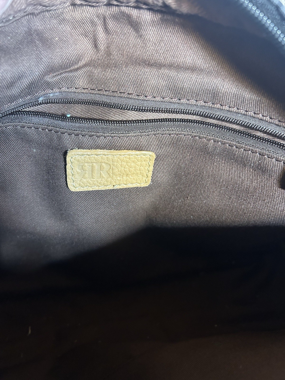 Vintage RR Pedro Rogado Monogram Mini Bowler Bag Black Leather Trim Spain