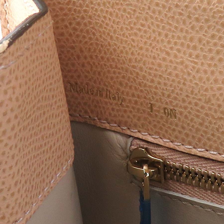 Auth Valextra Large Iside Handbag Shoulder Bag Pink Beige Leather – 90115a