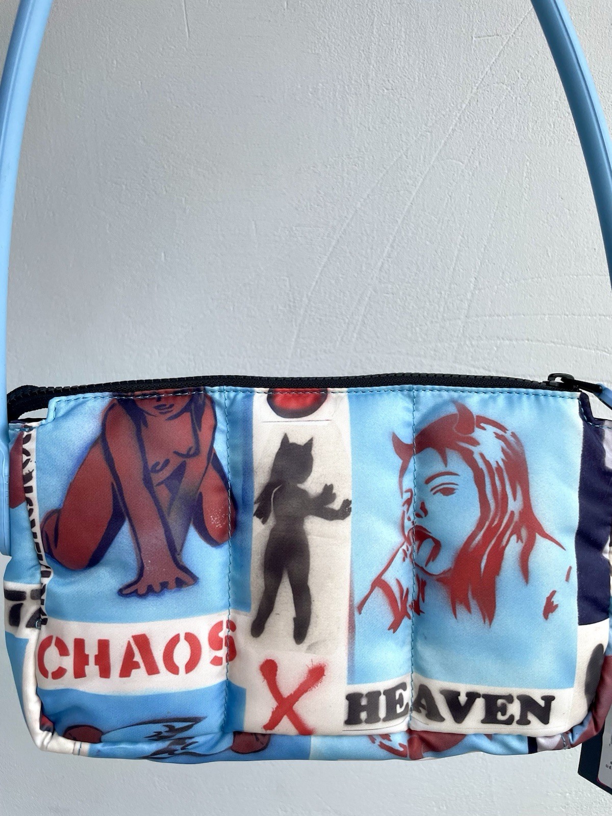 Heaven by Marc Jacobs Collage multi puff Stencil girls faces print bag New