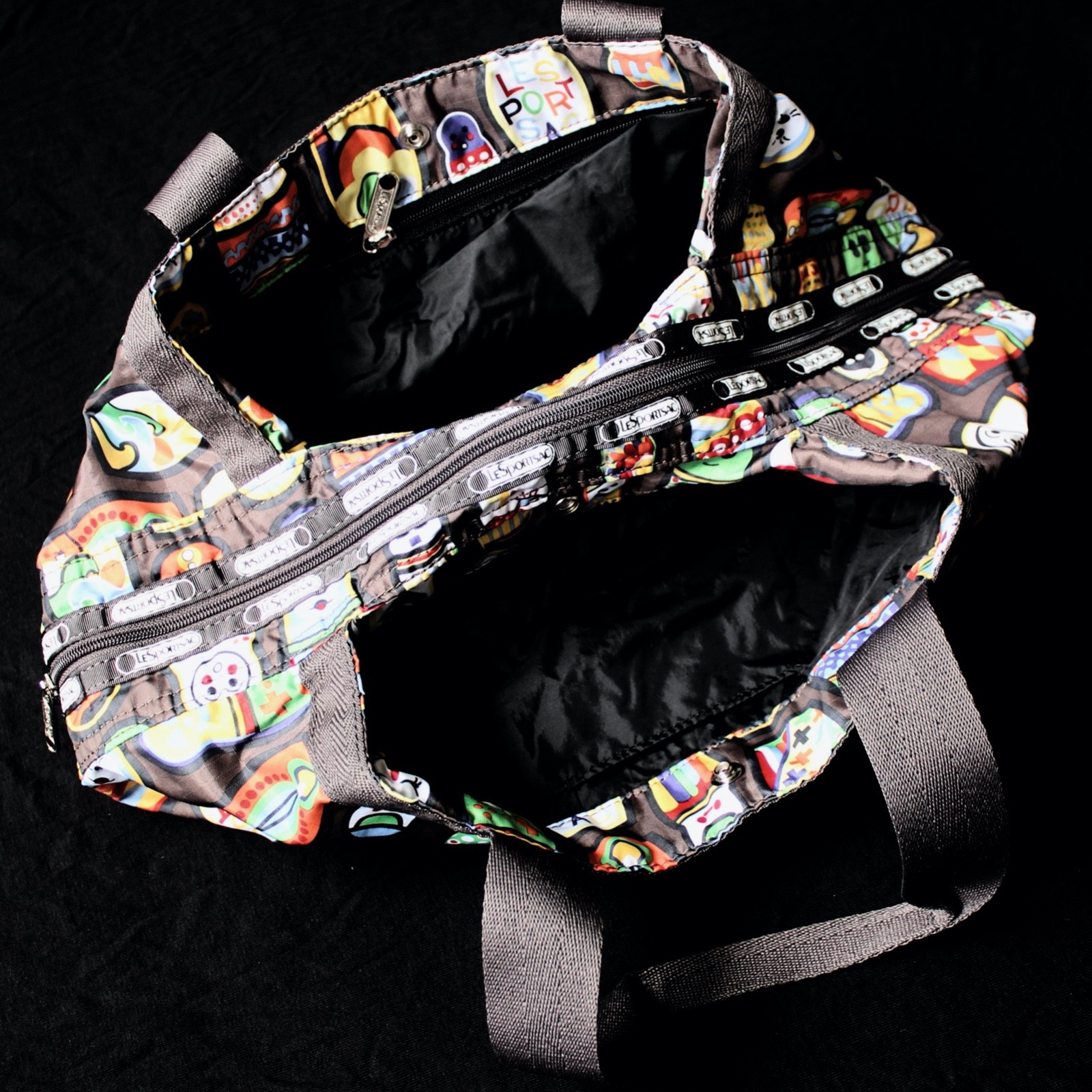 LeSportSac Molly Tote Russian Nesting Doll Matryoshka Dolls Bag Brown