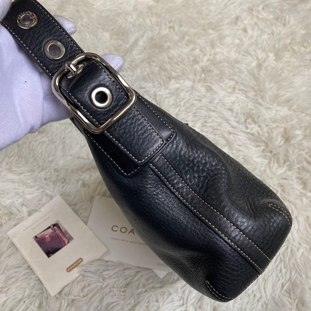 COACH Old COACH One Shoulder Black Leather