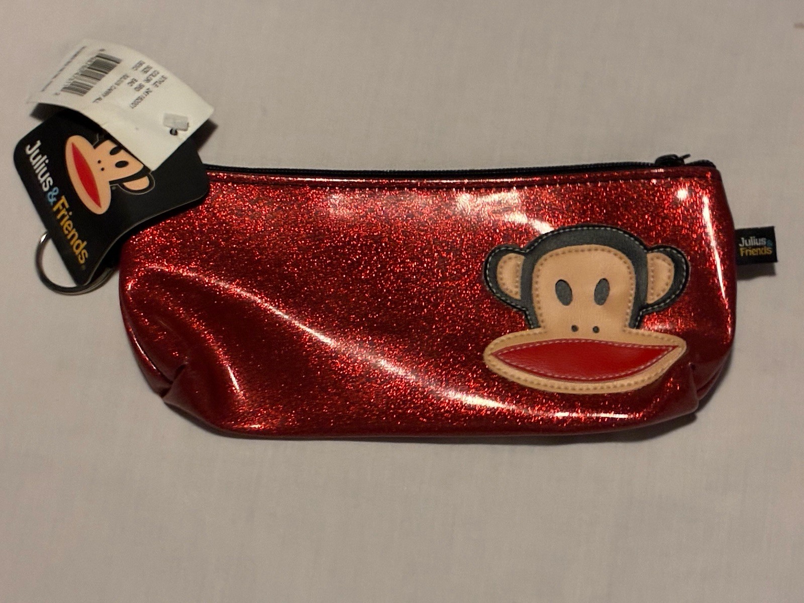 Paul Frank Red glitter Julius pouch or pencil case Brand New With Tags