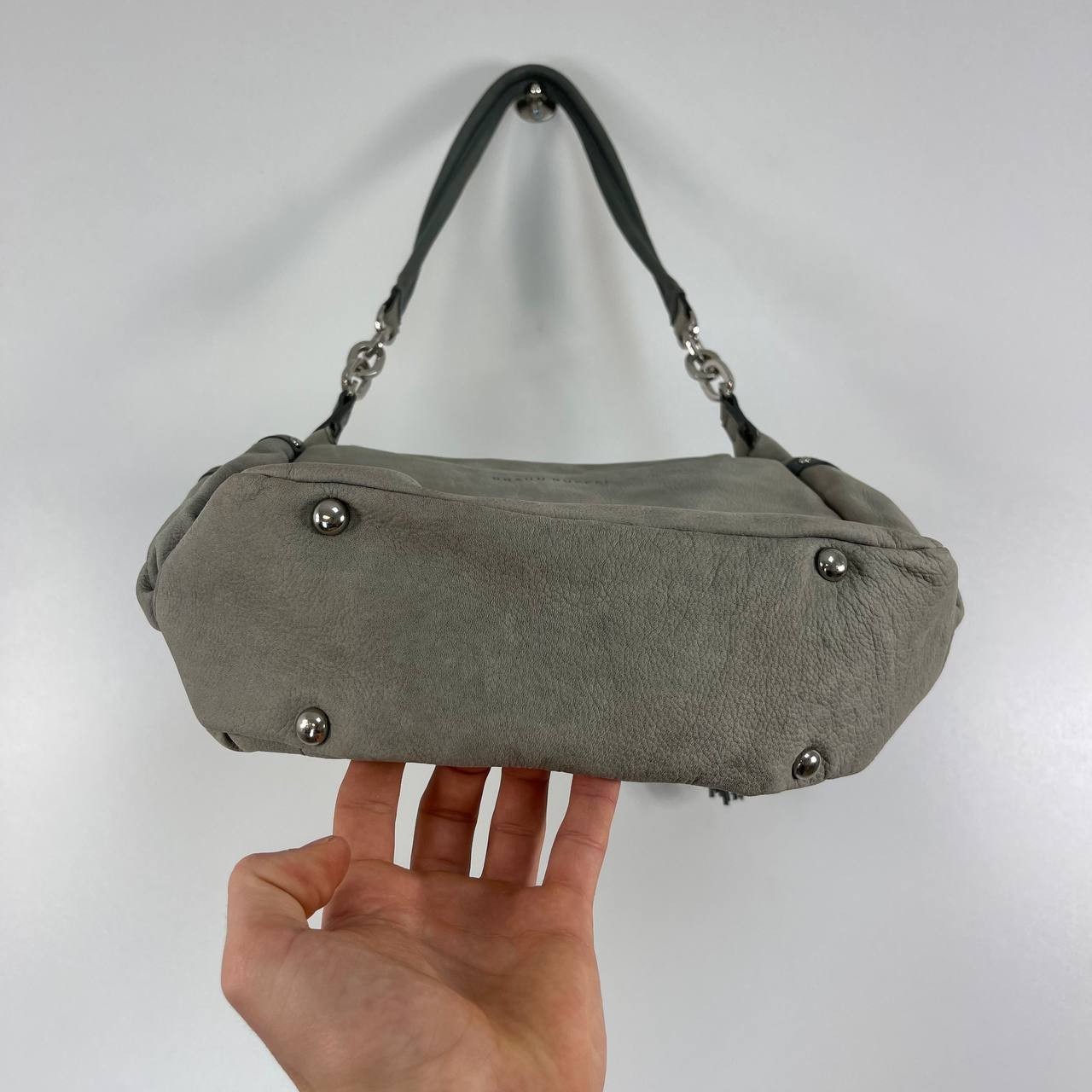 Braun Buffel Gray Leather Shoulder Bag Medium Women Handbag