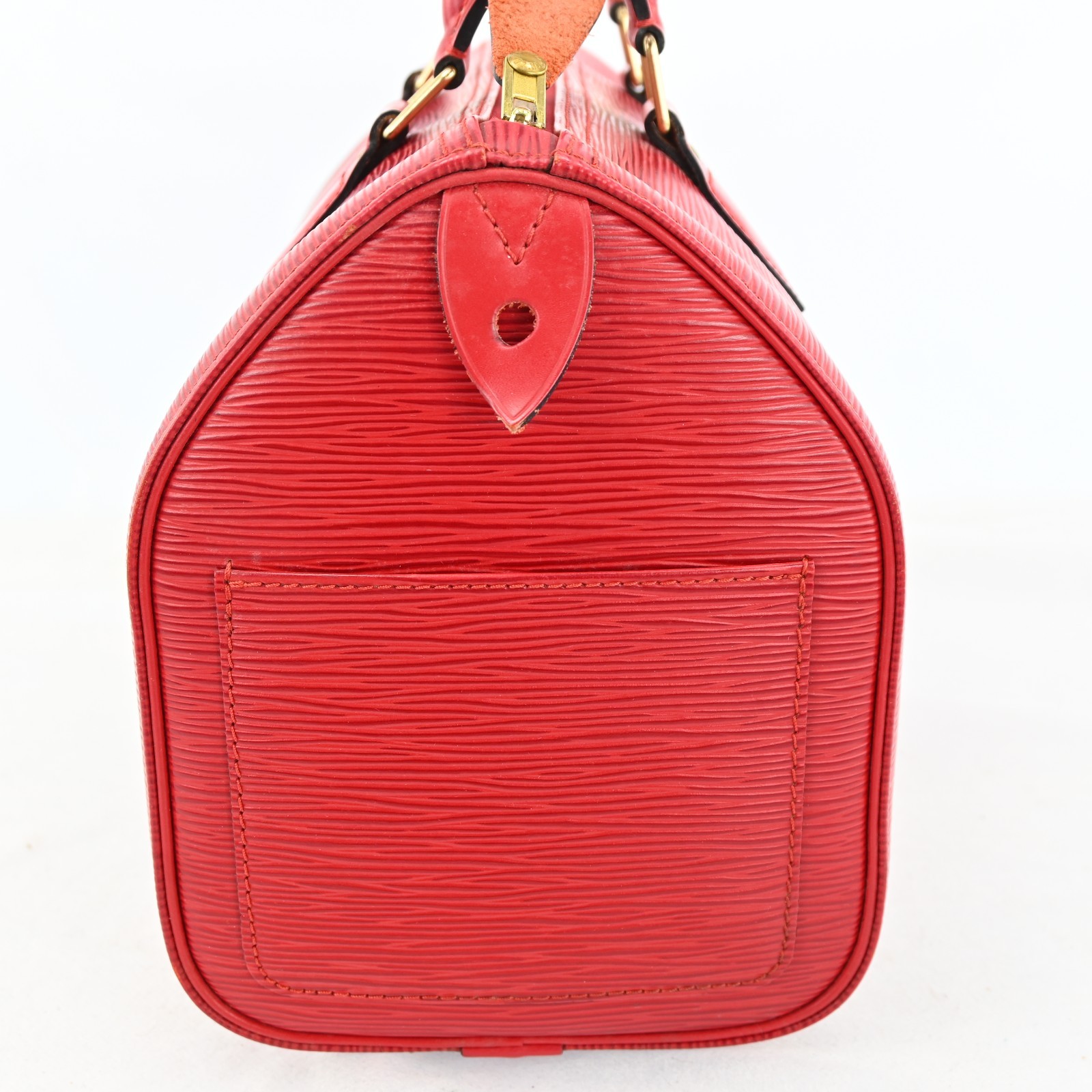 LOUIS VUITTON Epi Speedy 25 Hand Bag Red LV Auth R3856YT803