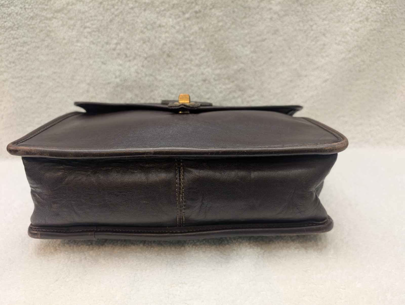 Jack Georges Leather Messenger Bag VTG Shoulder Briefcase Brown Travel Casual