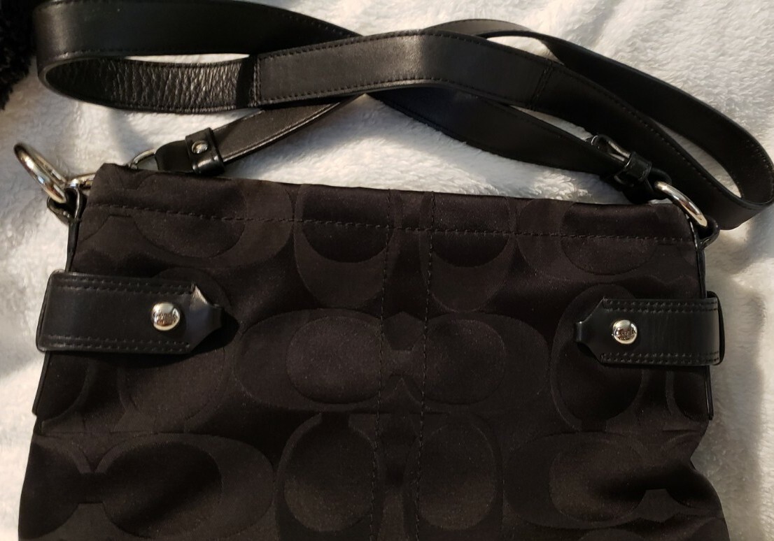 Coach No. K1173-F18862 Signature Black Canvas/Leather