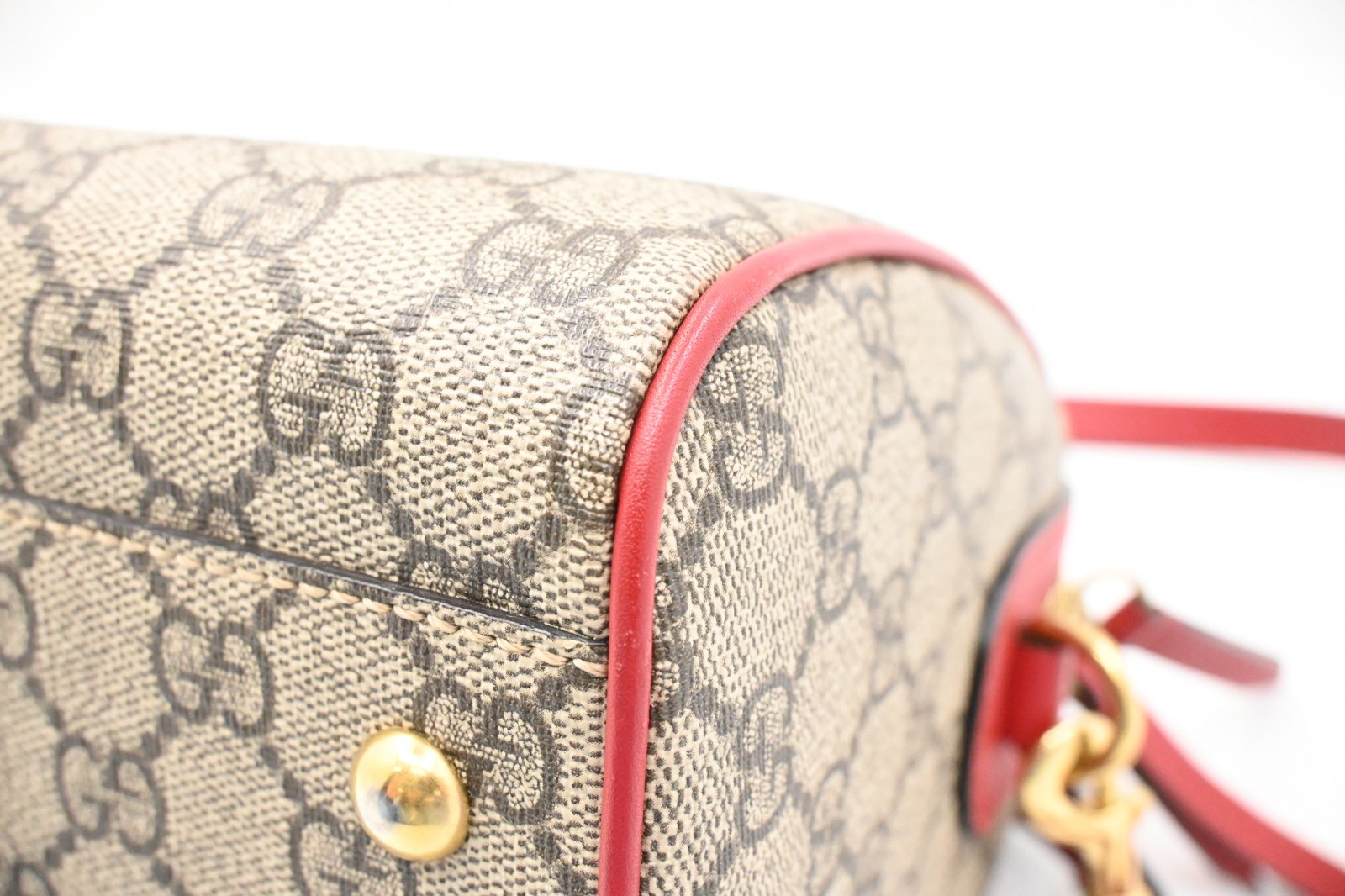 Authentic Gucci GG Supreme 2-Way Mini Boston Bag, Snake Pattern, 409529