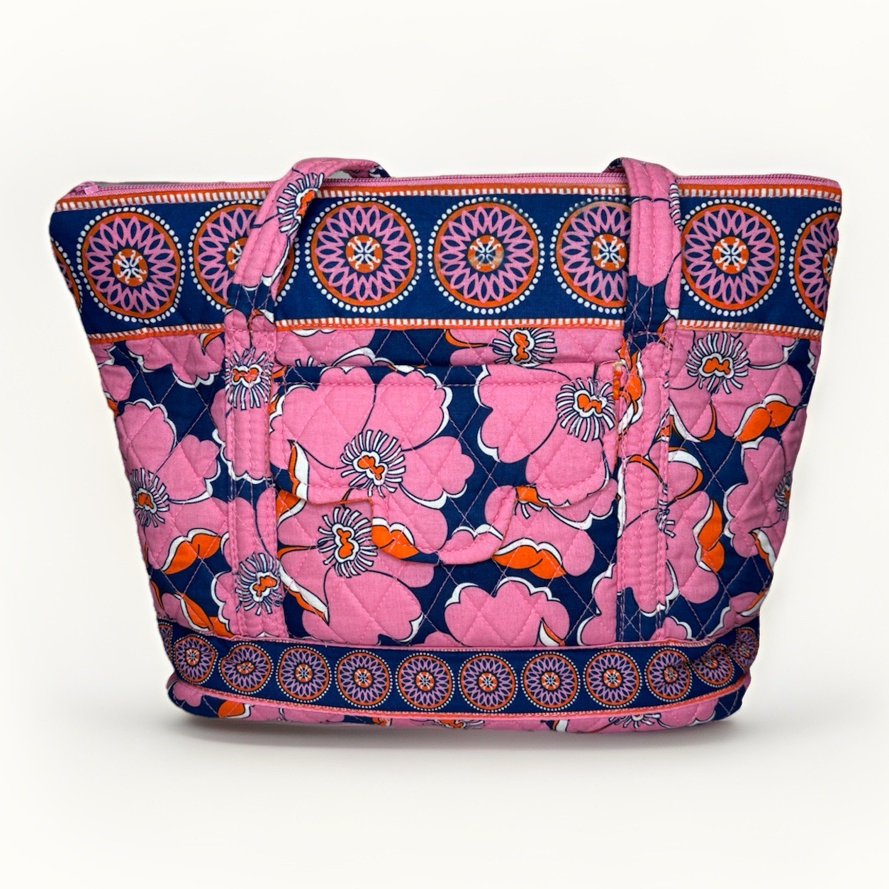 Kim Rogers Pink, Blue, & Orange Shoulder Tote Bag #5722